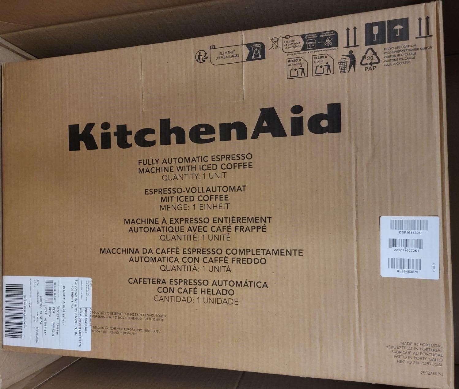 KitchenAid Fully Automatic Espresso Machine KF3 With Iced Coffee, KES8453 | 15+ Hot and Iced Coffee Options, Auto Milk System, Built-in Grinder, Black Matte customer photo 2