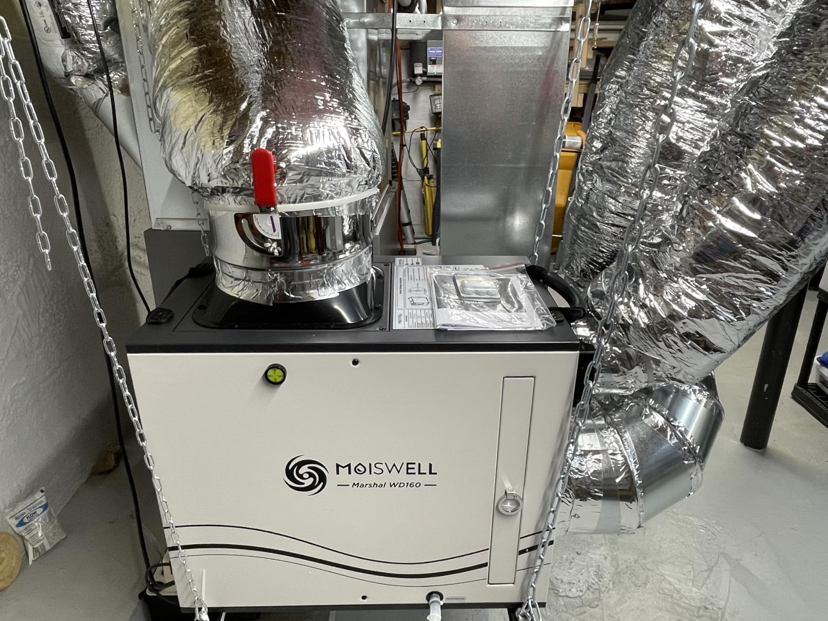 160 Pints Whole House Dehumidifier, Energy Efficient DOE 65PPD Commercial Dehumidifier with Fresh Air Function Cycle Timer Whole-Home Dehumidifiers with Remote Controller for Crawlspace | Marshal WD160 customer photo 1