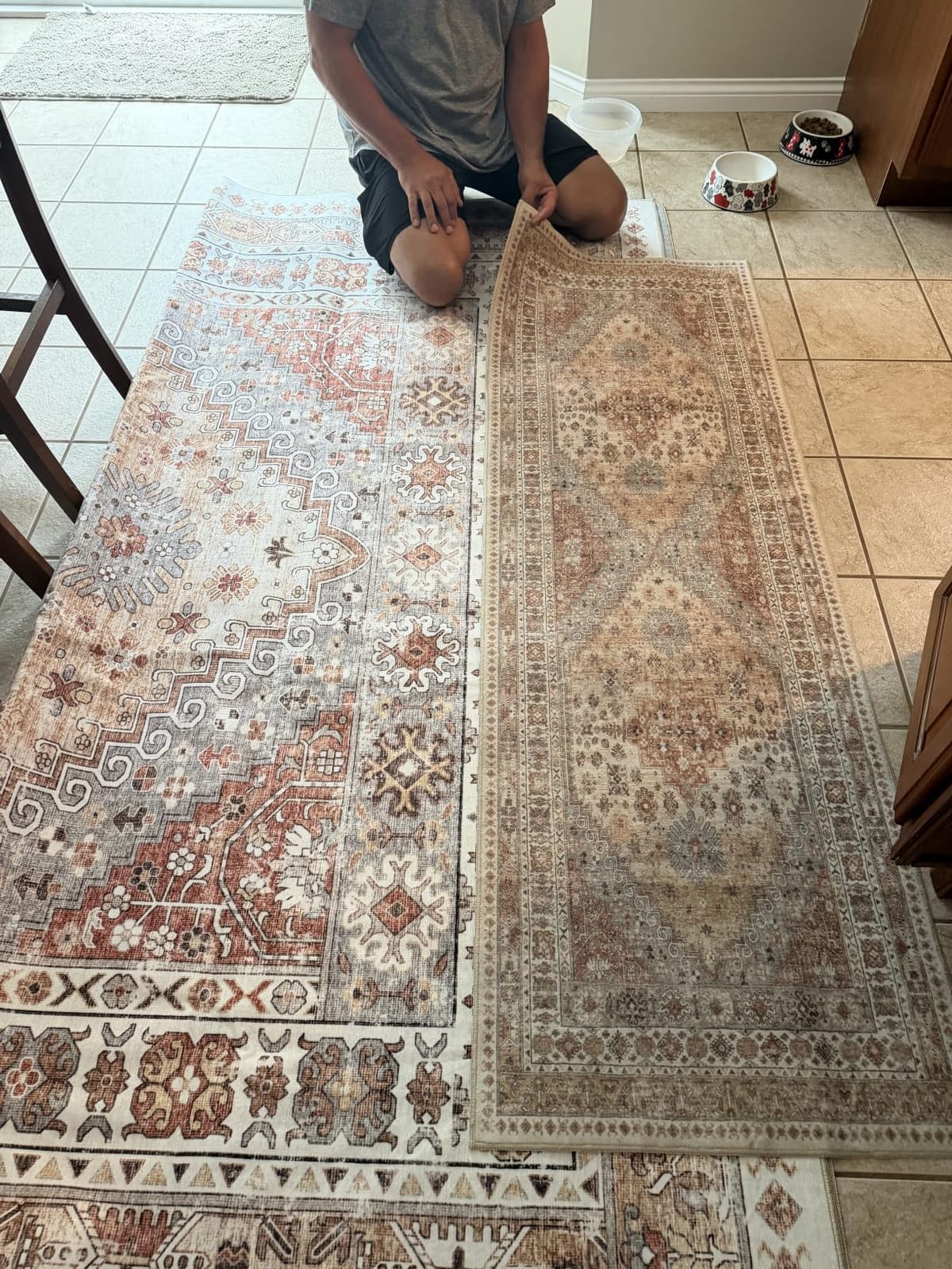 zesthome 3x20 Runner Rug Non Slip,Washable Hallway Runner Rug,Orange customer photo 2