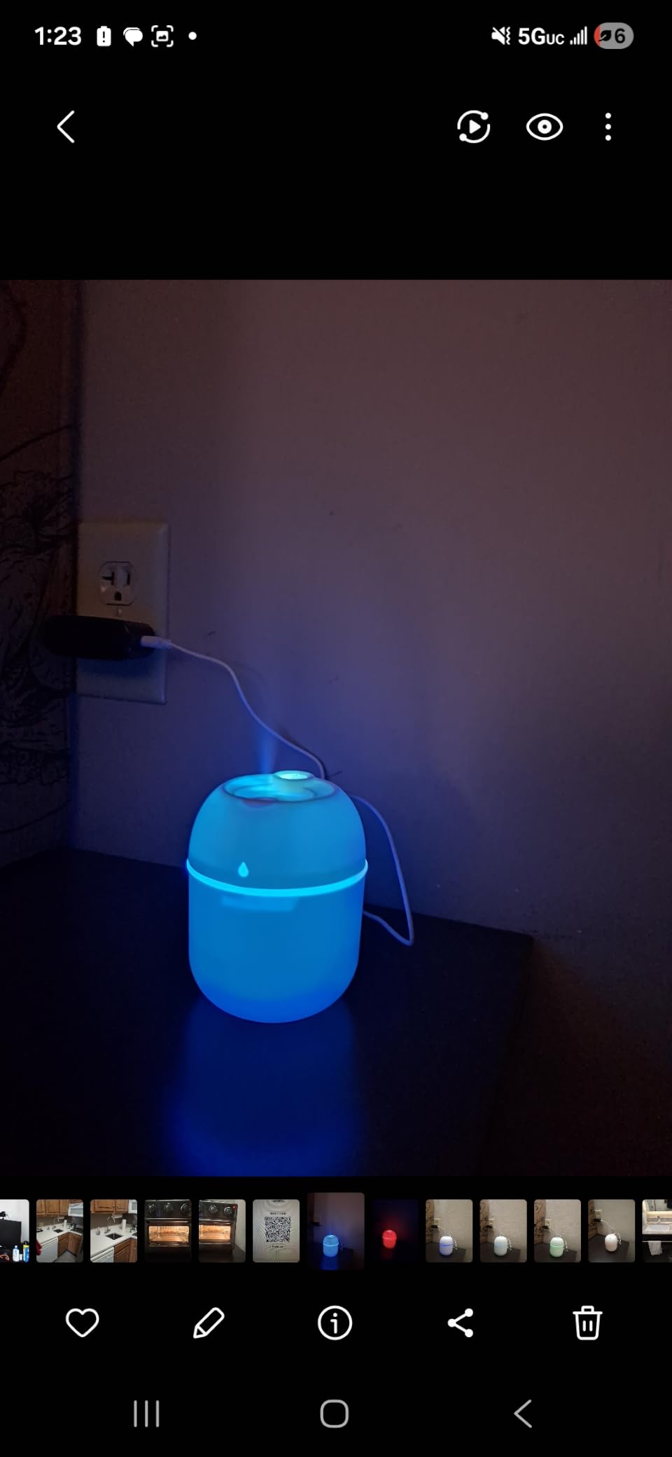Portable Small Humidifier, USB Personal Desktop Humidifier for Car, Office Room, Bedroom, Auto Shut-Off, 2 Mist Modes, Super Quiet, 220ml, Pink customer photo 2