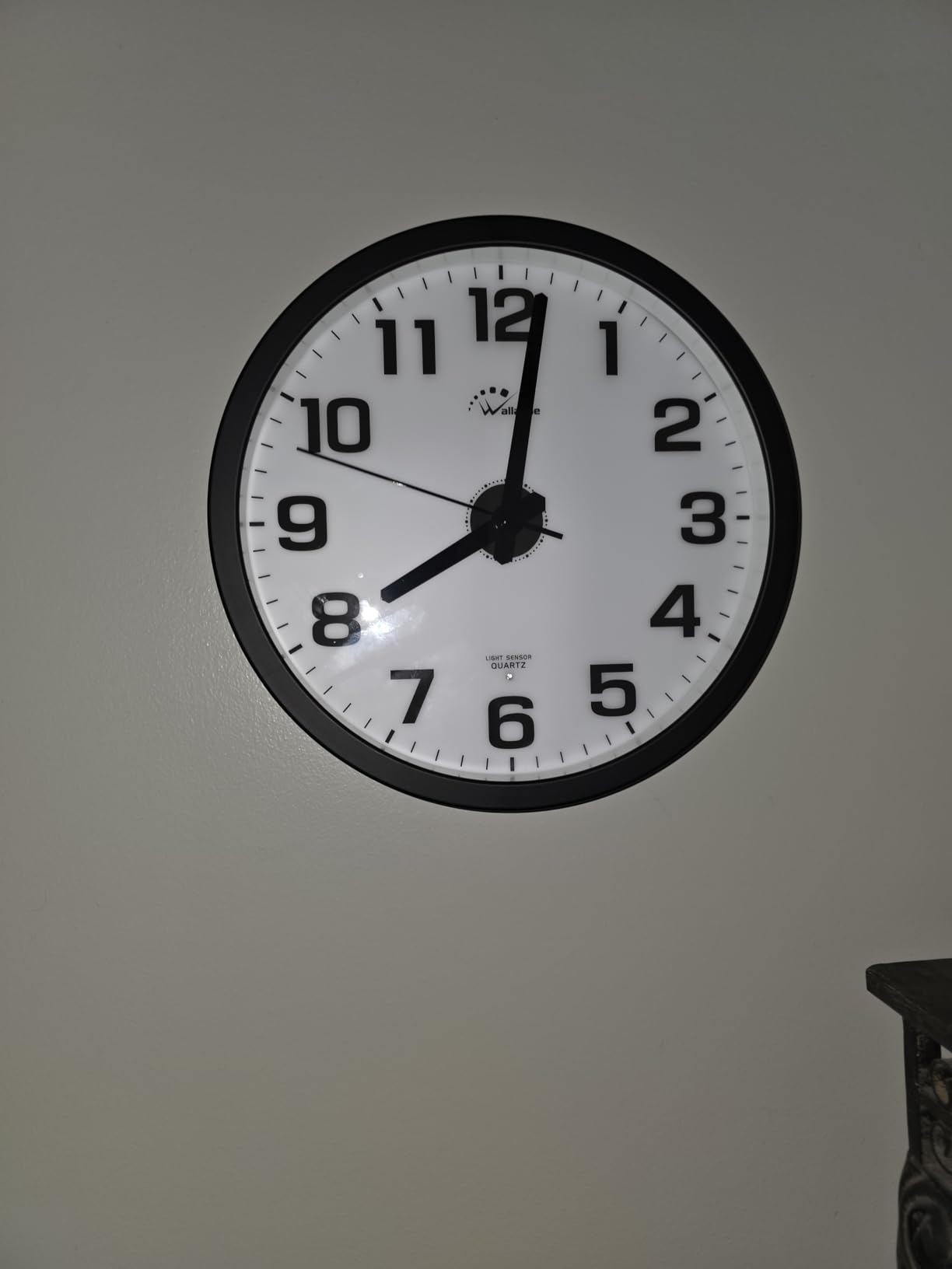 WallarGe Digital Atomic Wall Clock Battery Operated, 8 Inch Large Display customer photo 1