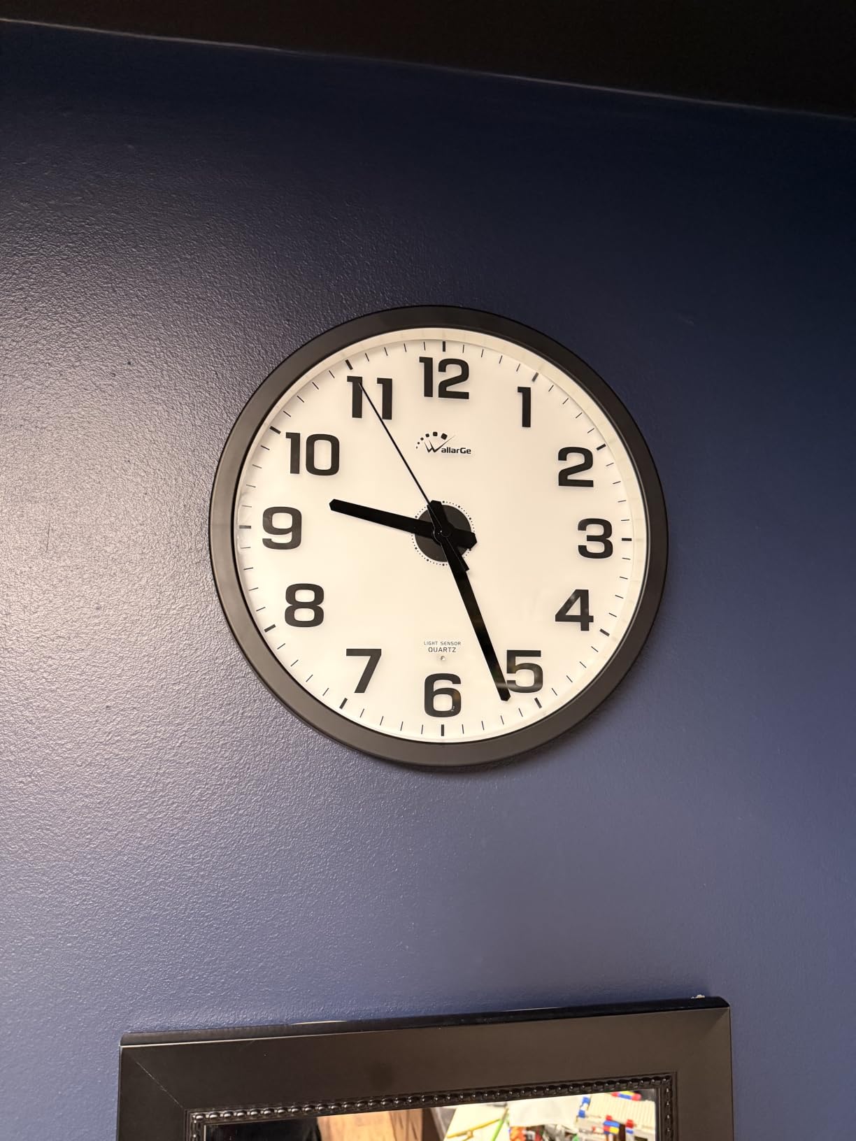 WallarGe Digital Atomic Wall Clock Battery Operated, 8 Inch Large Display customer photo 2
