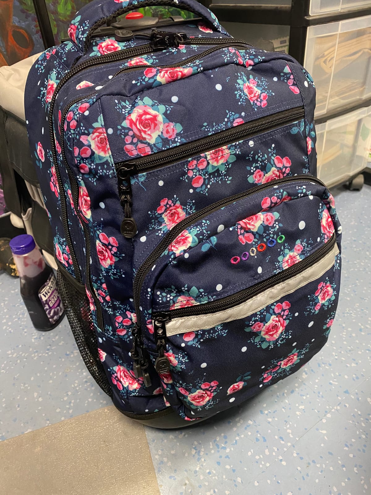 J World Sundance Laptop Rolling Backpack for Girls Boys. Roller Bookbag with Wheels, 20 Inch, Purple customer photo 2