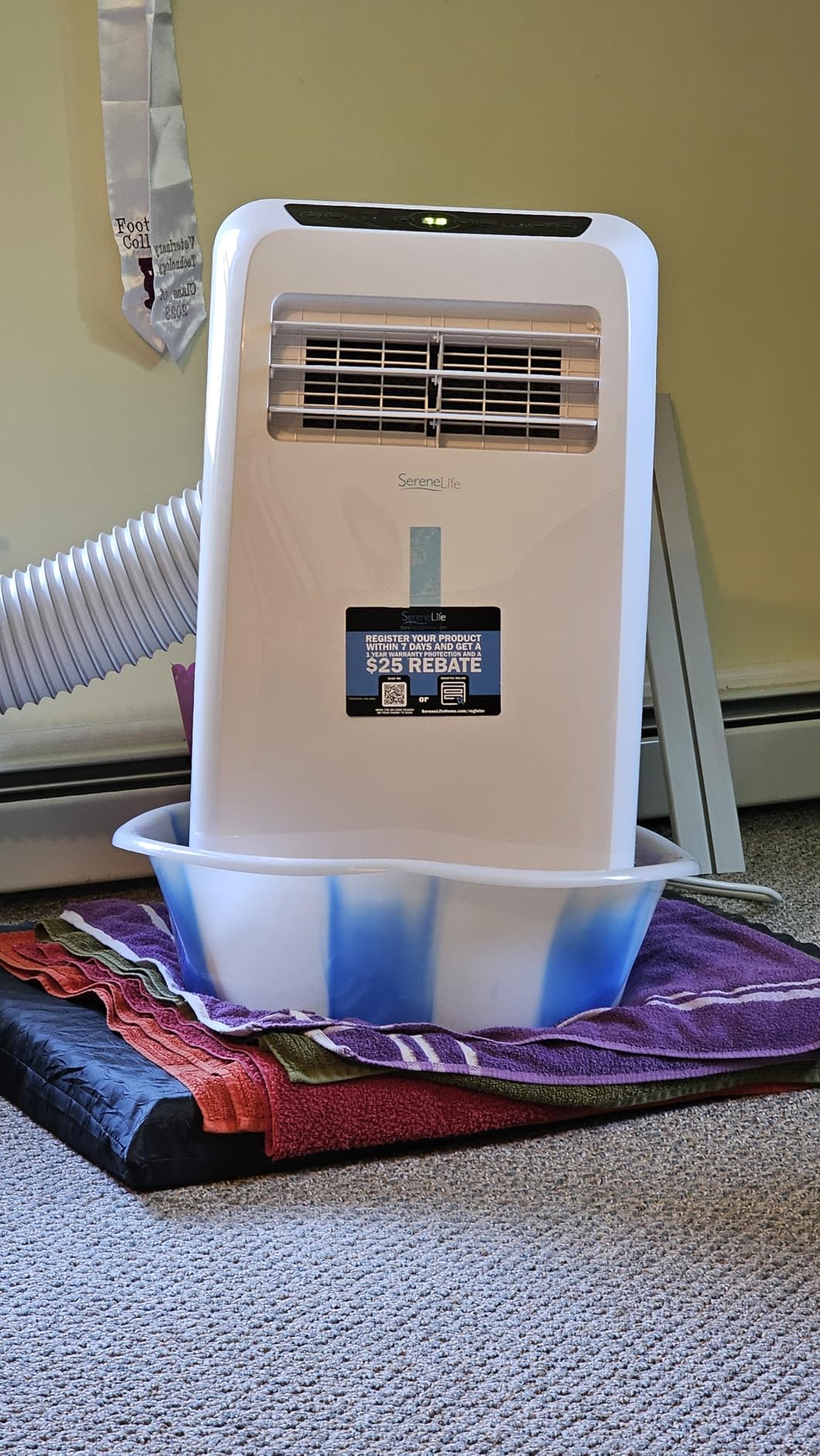 SereneLife Portable Air Conditioner with Wi-Fi, 12,000 BTU Cooling, Compact AC Unit with Window Mount Kit, Dehumidifier & Fan Modes, Adjustable Temperature, Ideal for Bedrooms, White customer photo 2