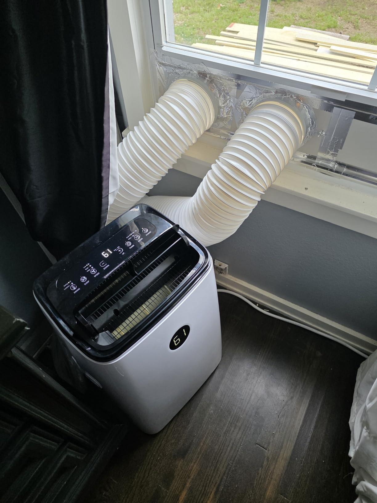 16000 BTU Inverter Portable Air Conditioners, Dual Hose Portable AC Unit for Rooms up to 800 Sq. Ft., 42dB Quiet Sleep Mode, 3-in-1 Self-Evaporating AC Units with Fan & Dehumidifier, Window Kit customer photo 1
