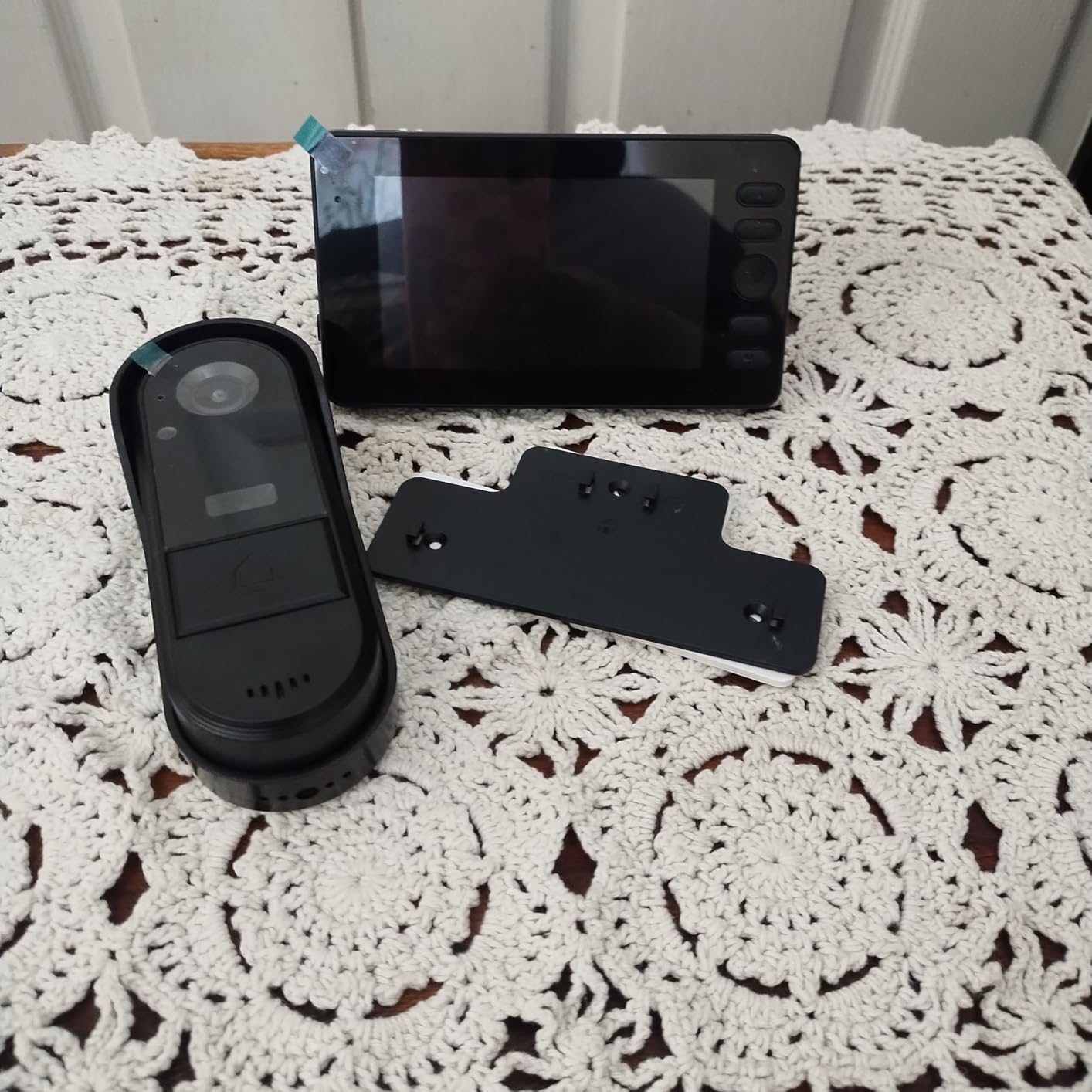 Winees Video Doorbell Camera No Subscription Wireless Outdoor IP65 Smart Doorbell,1080P 4.3” Video Monitor Screen,170° Wide View Motion Detection 4000mAh,Two-Way Talk,Night Vision,NO WiFi APP Need customer photo 1