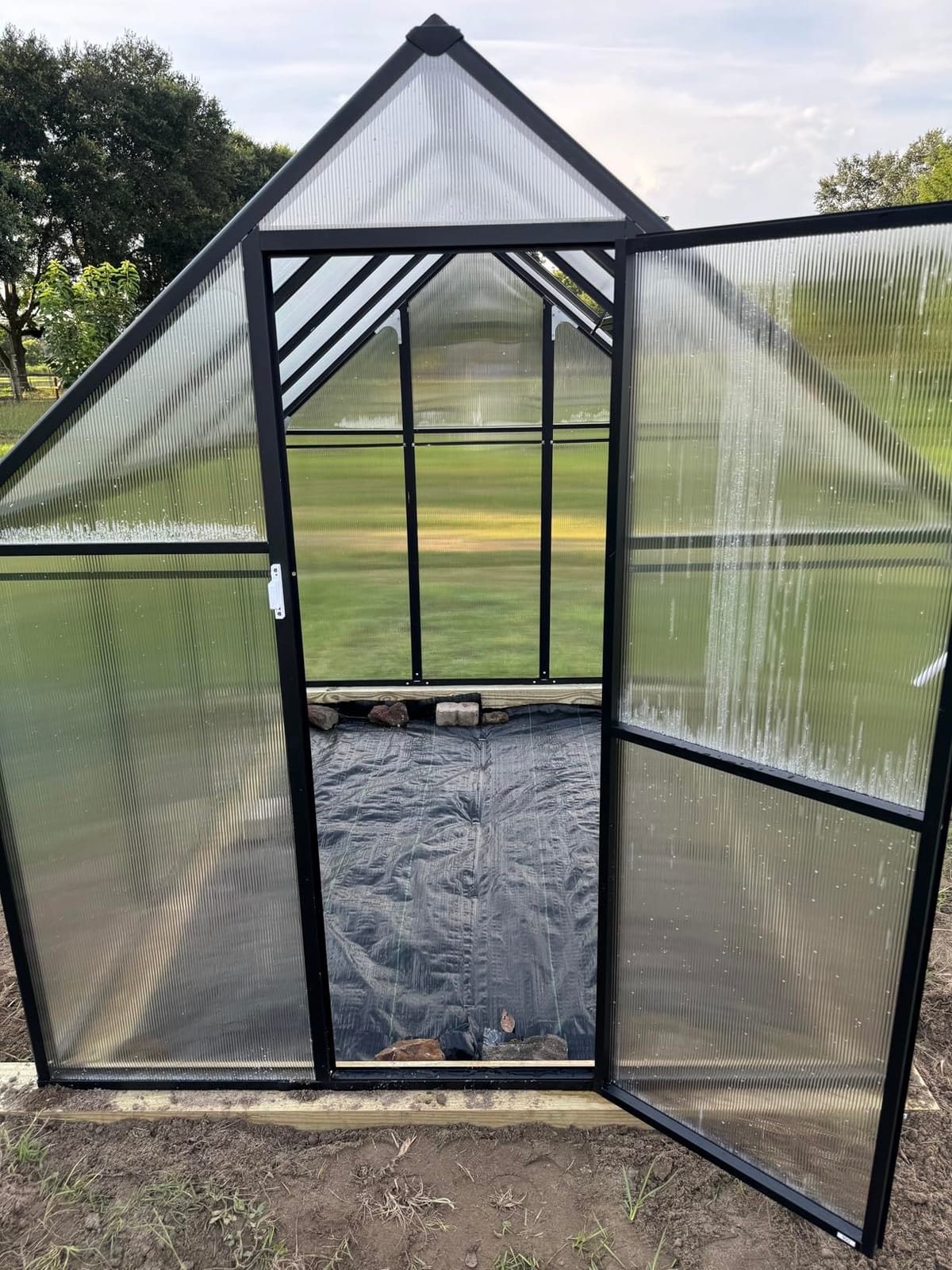CDCASA 20x10x10 FT Polycarbonate Greenhouse for Outdoors w/4 Windows customer photo 2