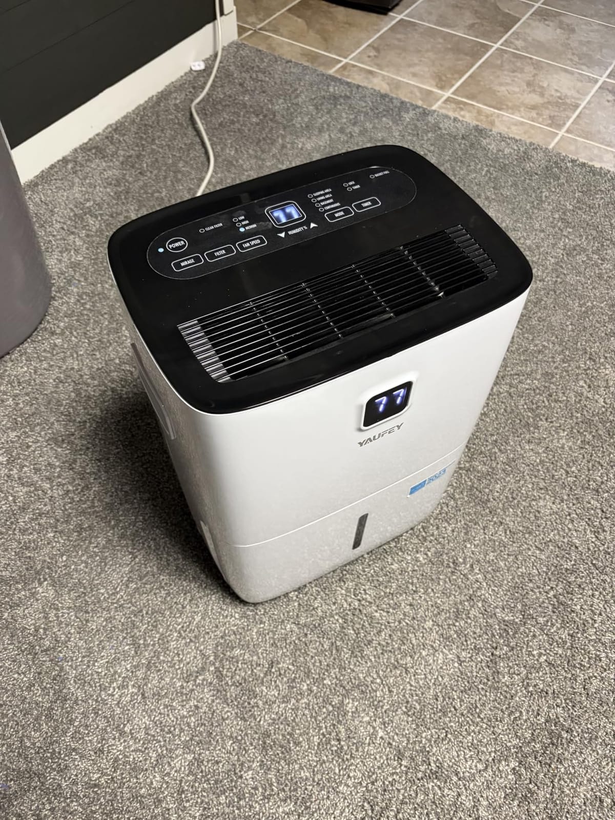 Yaufey 150 Pint Dehumidifier for Basement Home 8000 Sq. Ft. with Drain Hose | Continuous Drain & Large Water Tank 2.11 Gal, Intelligent Humidity Control, Quiet Operation, Auto Shut Off, Timer for Home customer photo 1