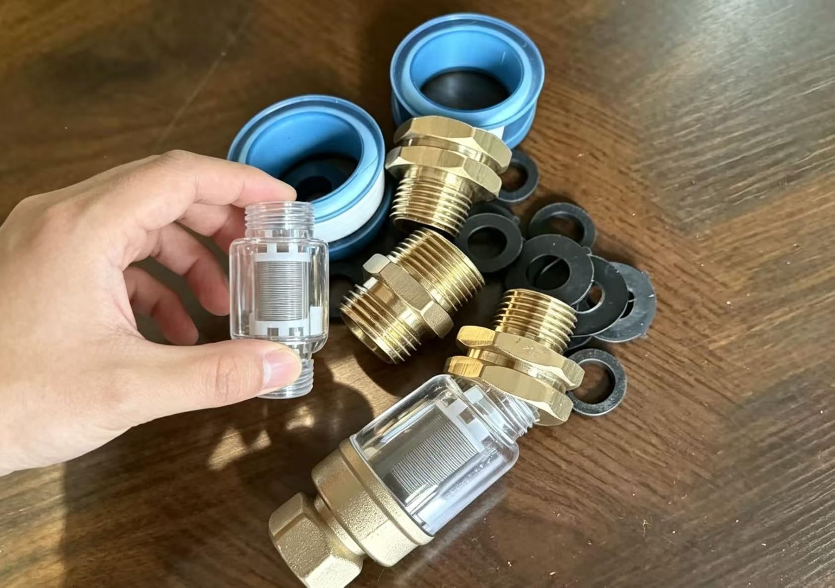 2 Pack Washing Machine Water Filter, Reusable 50 Micron Sediment Filter with Stainless Steel Screen, 3/4