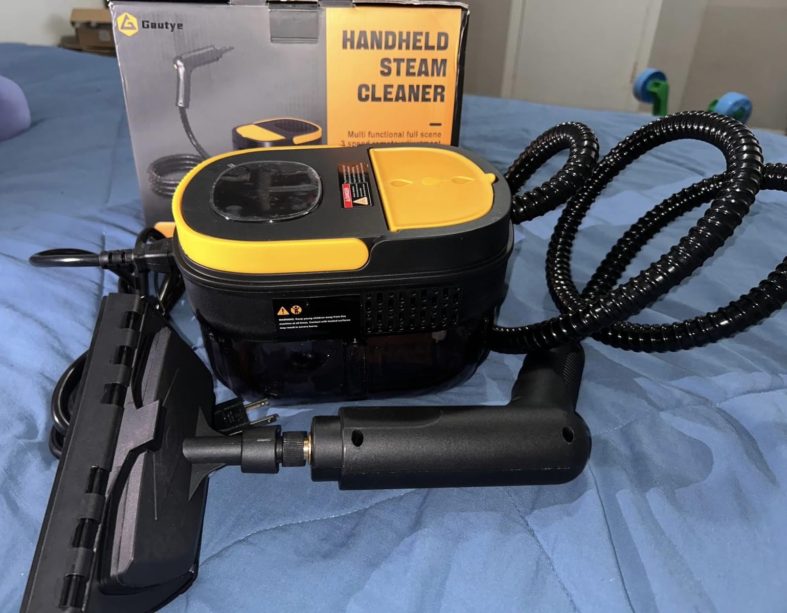 Gautye Steam Cleaner, 3 Level Adjustable Handle with 15 Accessories | 15s Heat Up, 1.69 Quarts Tank, Foldable Handle, 1700W, Portable Steam Cleaner for Home, Kitchen, Tile, Grout, Car Cleaning customer photo 2