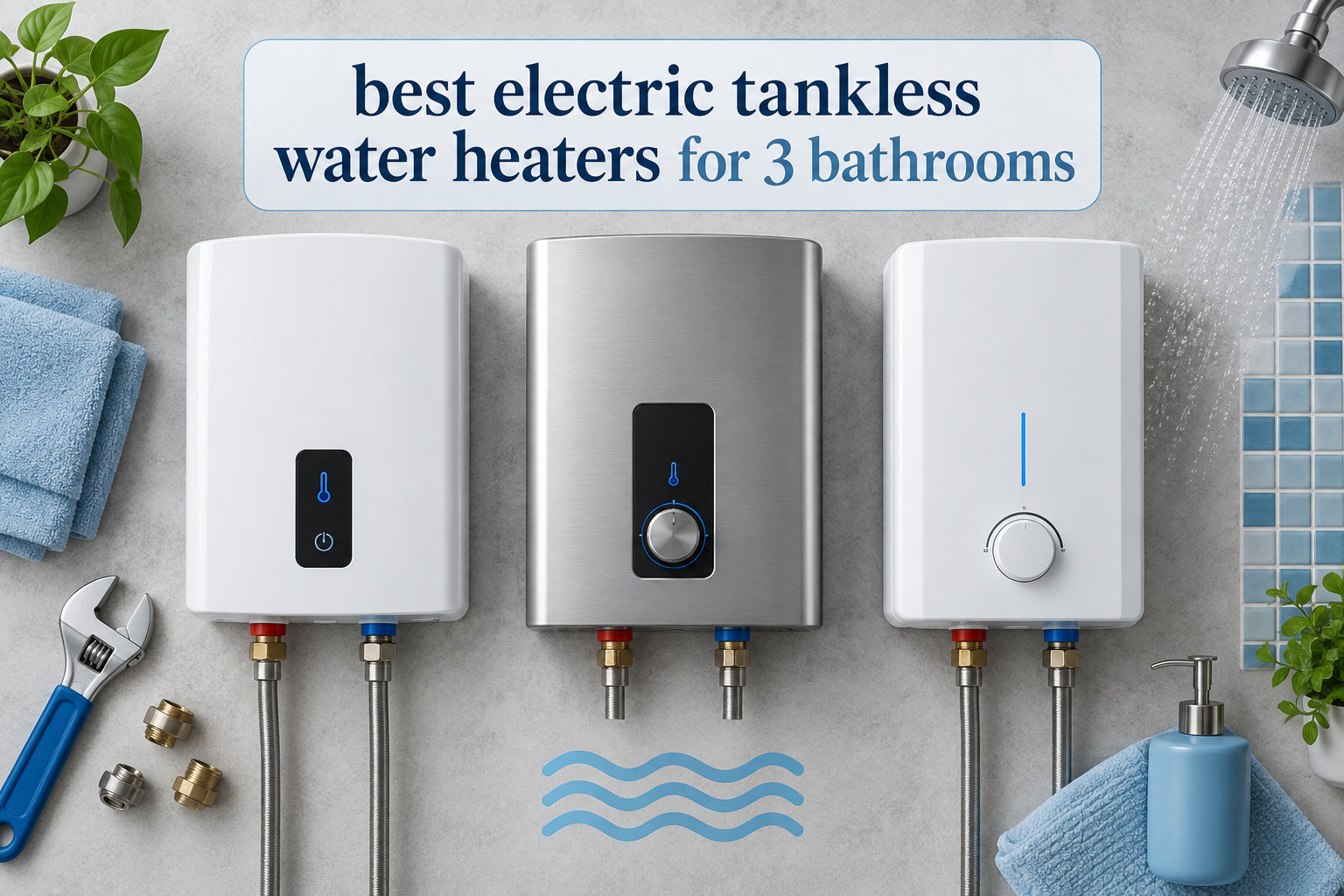 best electric tankless water heaters for 3 bathrooms