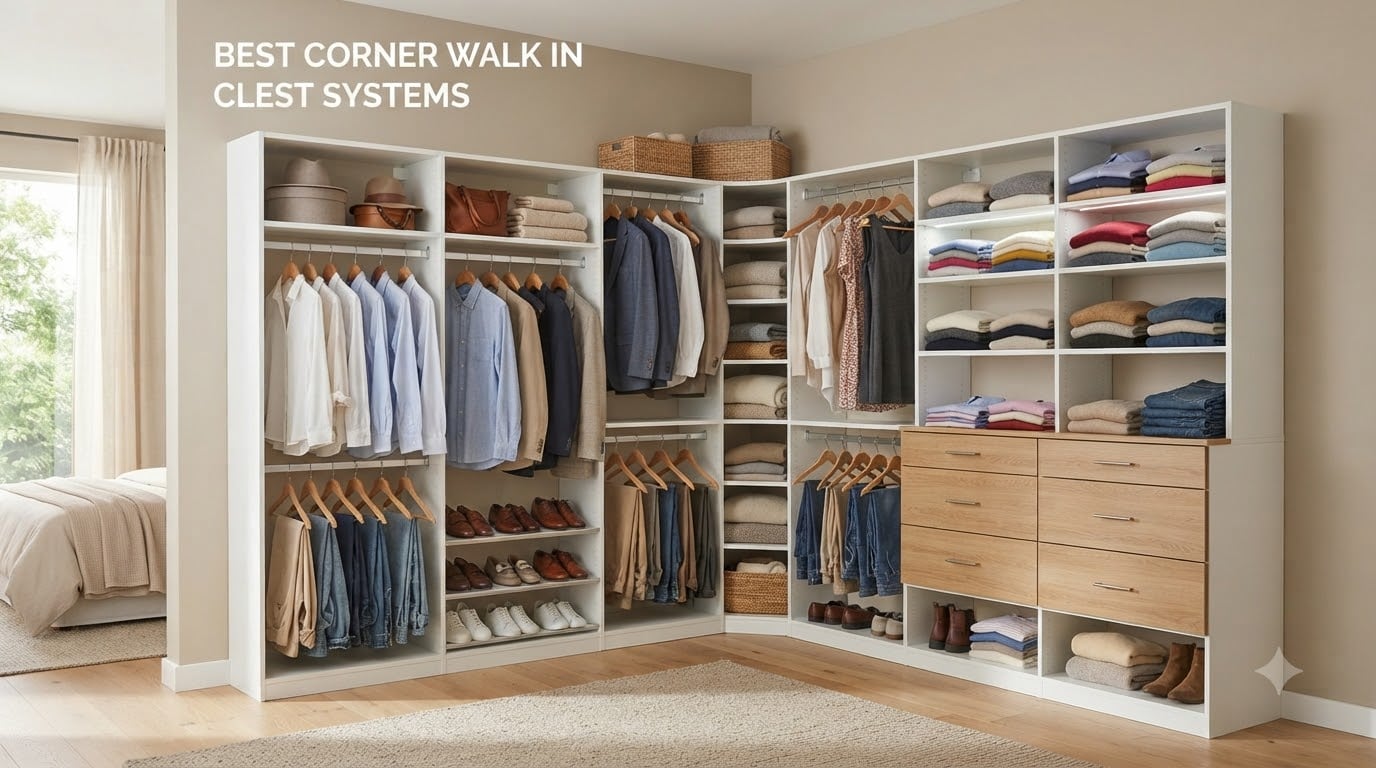 best corner walk in closet systems