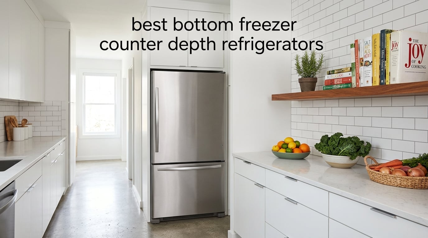 best bottom freezer counter depth refrigerators