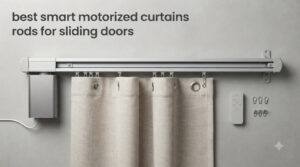 best smart motorized curtains rods for sliding doors
