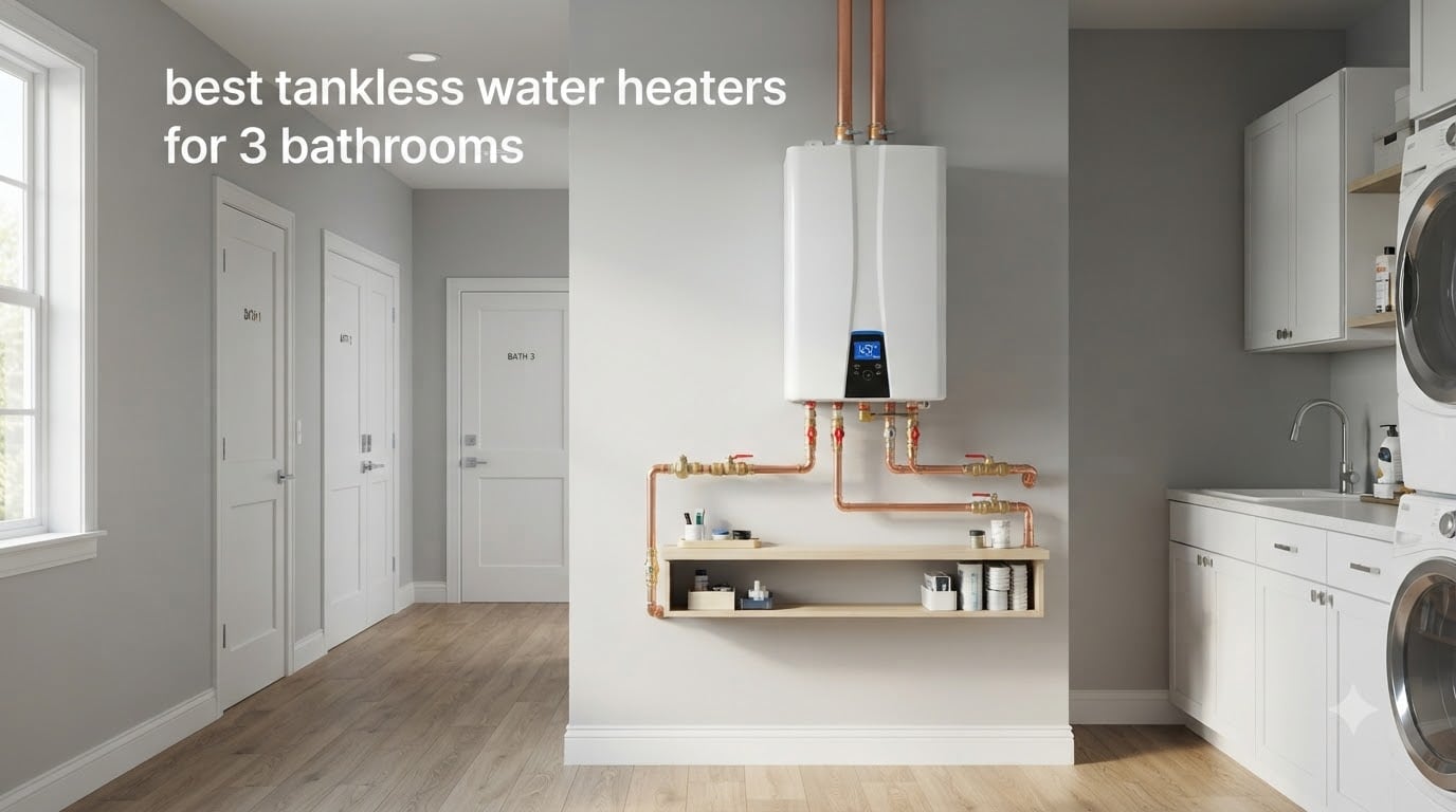 best tankless water heaters for 3 bathrooms