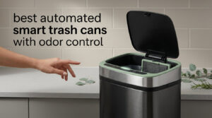 best automated smart trash cans with odor control