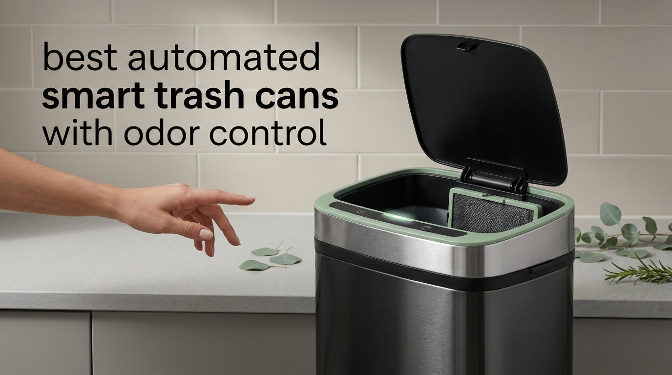 best automated smart trash cans with odor control