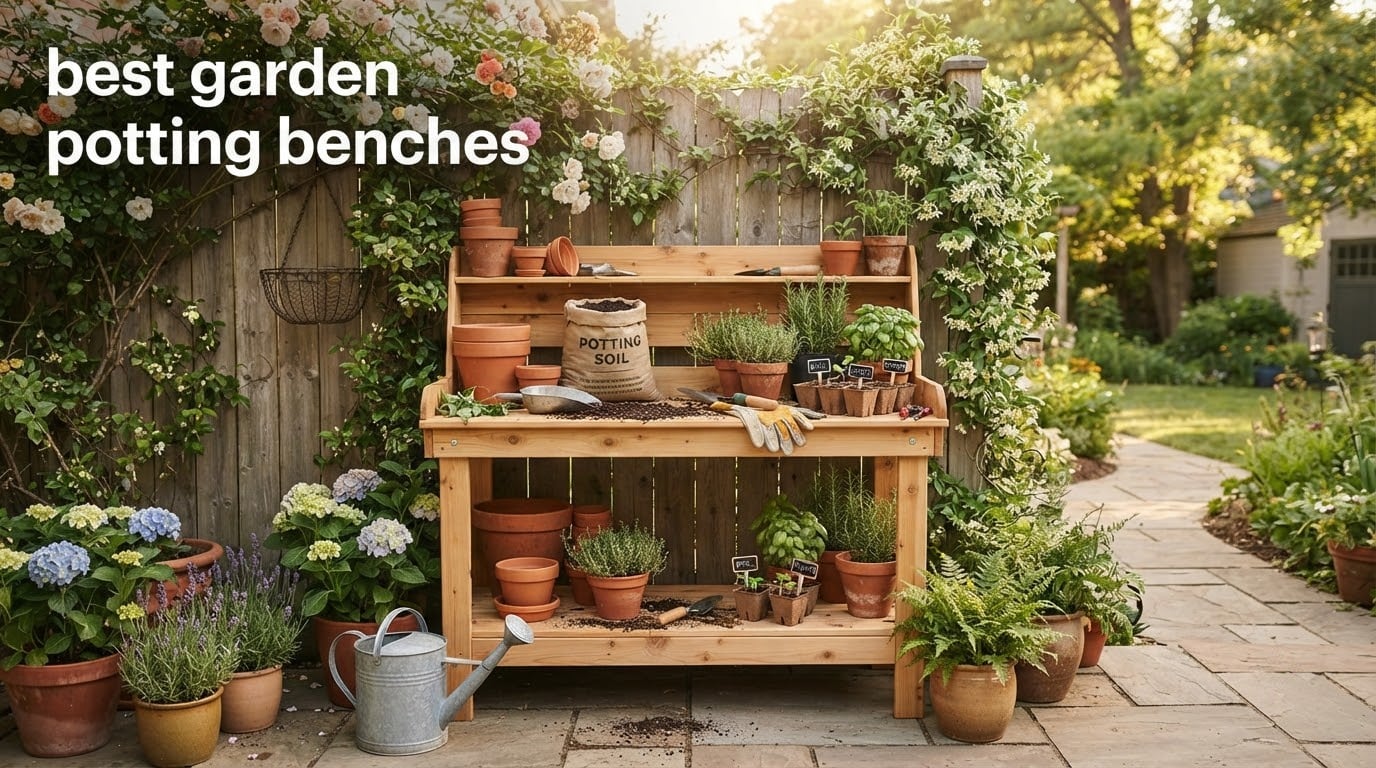 best garden potting benches