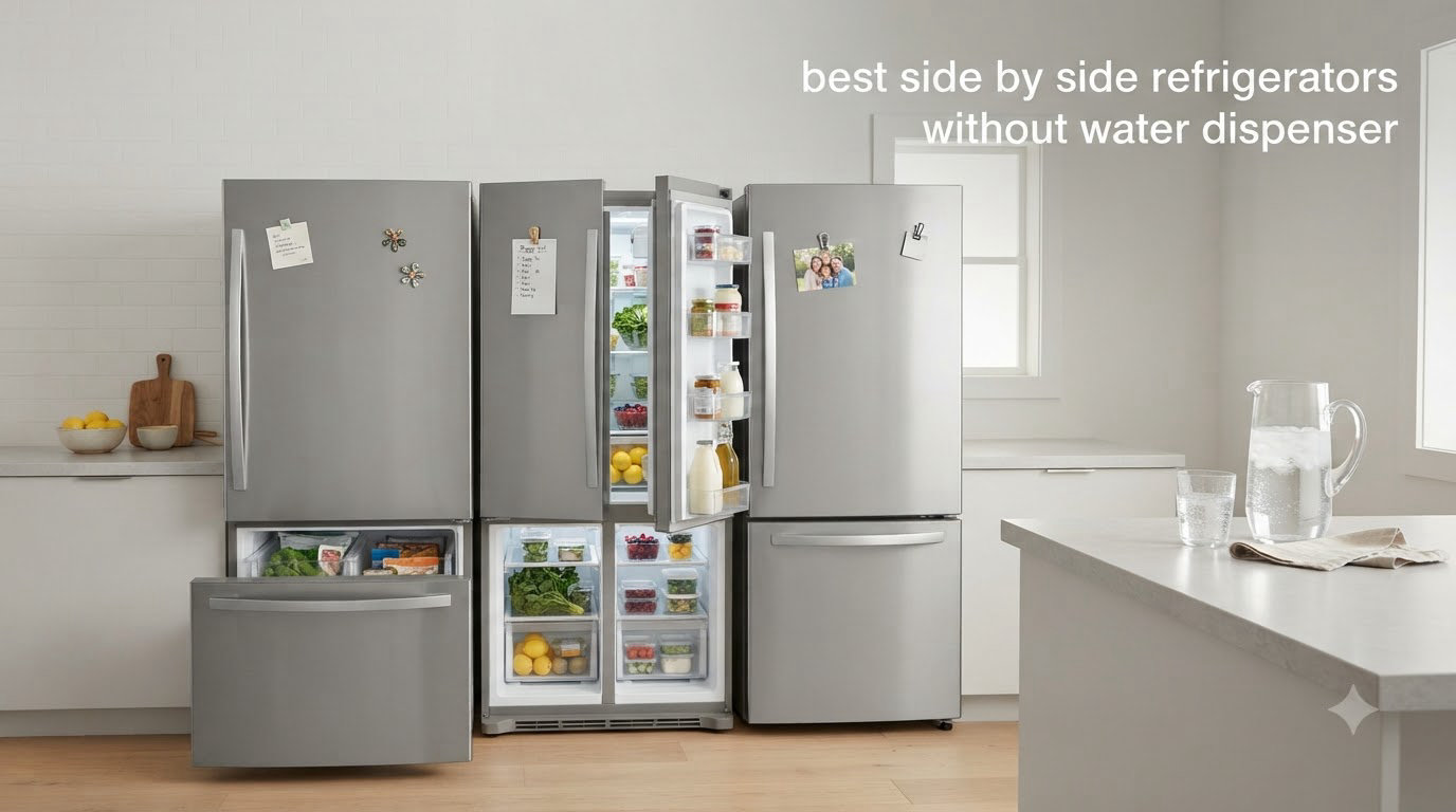 best side by side refrigerators without water dispenser
