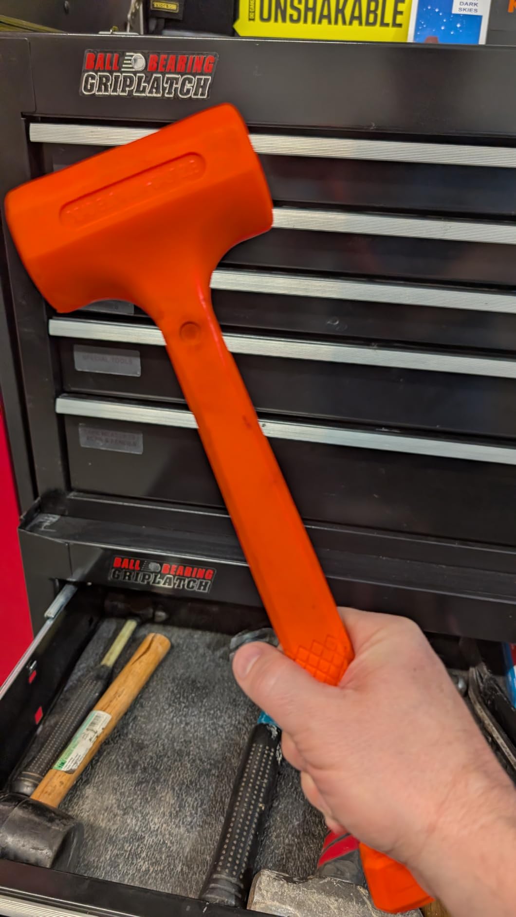 NEIKO 02847A 2 LB Dead Blow Hammer, Neon Orange | Unibody Molded | Checkered Grip | Spark and Rebound Resistant customer photo 2