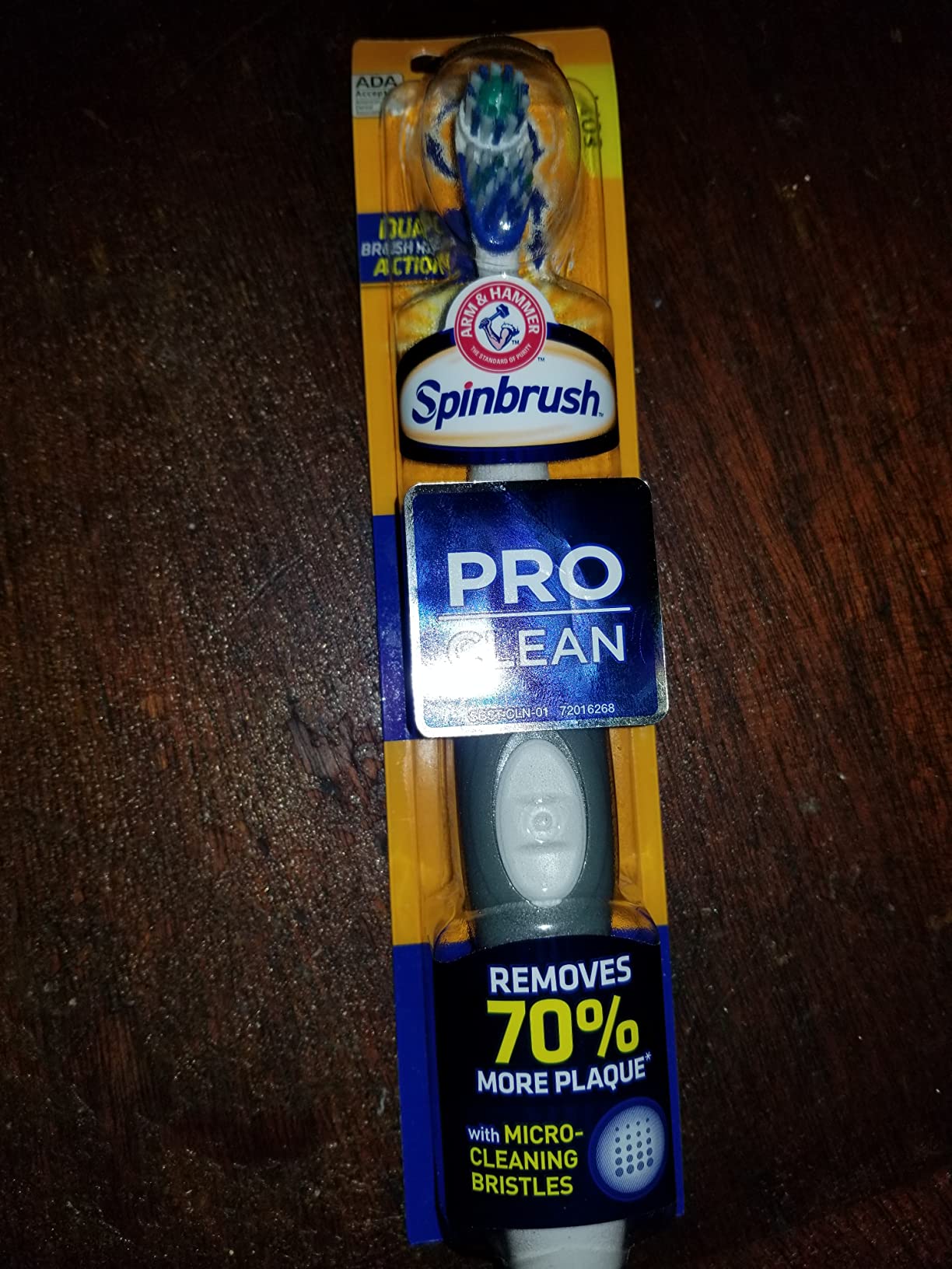 Spinbrush PRO CLEAN Battery Powered Toothbrush, Soft Bristles, 1 Count, Gold or Blue Color May Vary customer photo 1