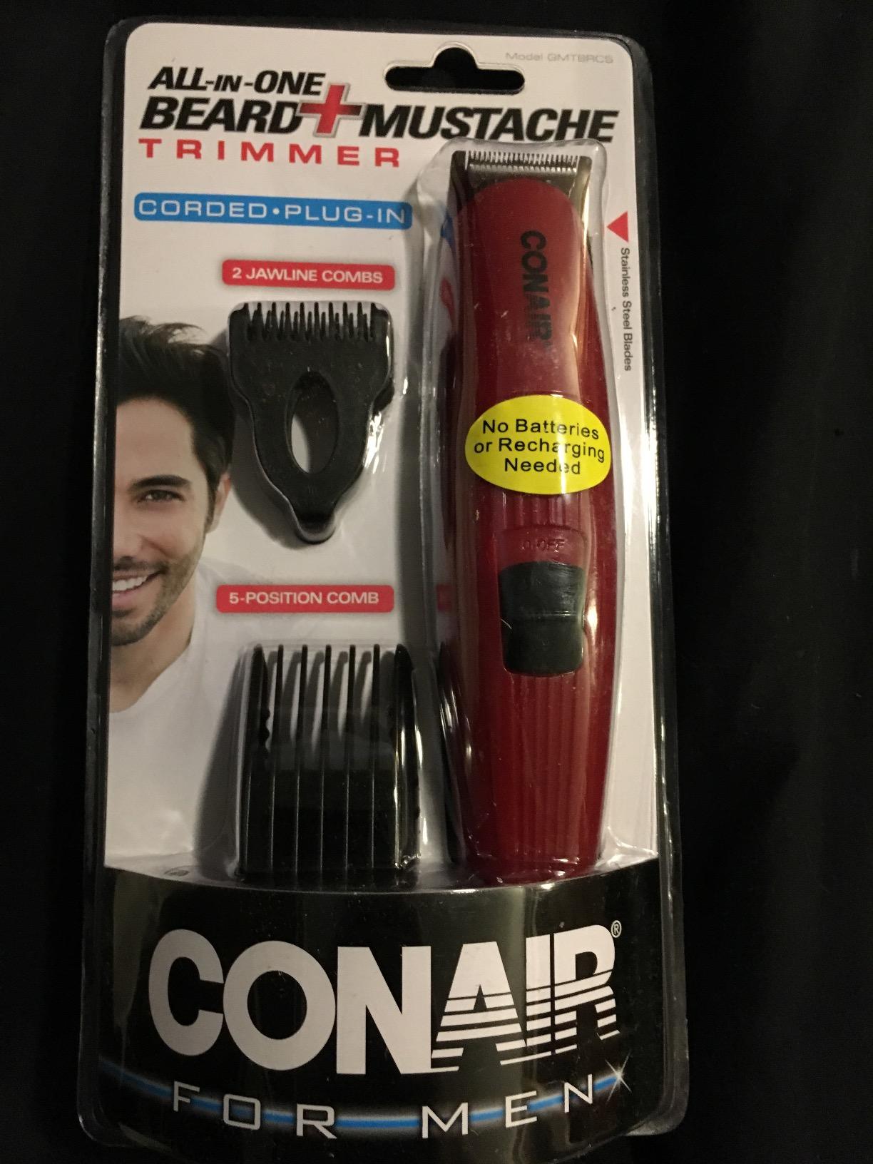 ConairMAN Beard Trimmer for Men Includes Nose and Ear Hair Trimmer and 5-Position Comb Attachment, 4 piece Men's Grooming Kit, Corded customer photo 2