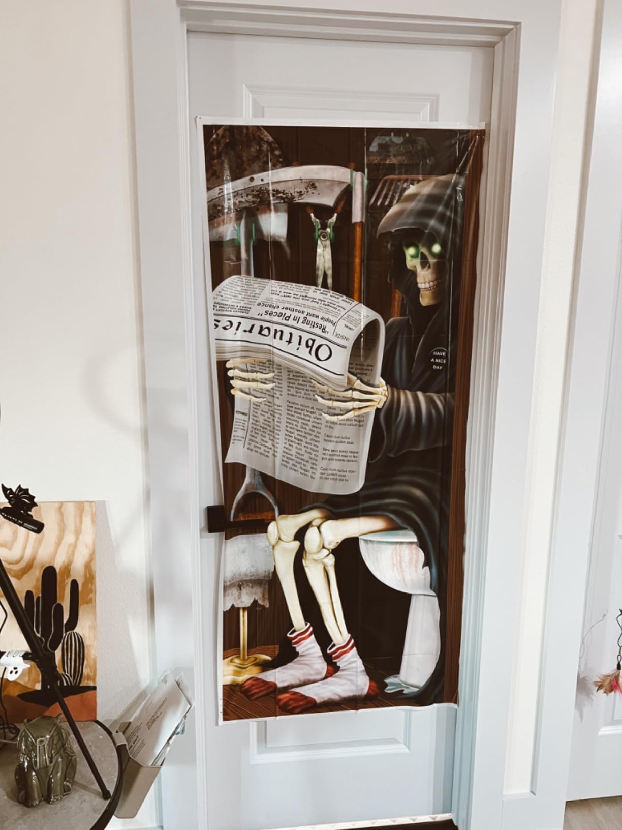 Beistle Skeleton Restroom Cover customer photo 2