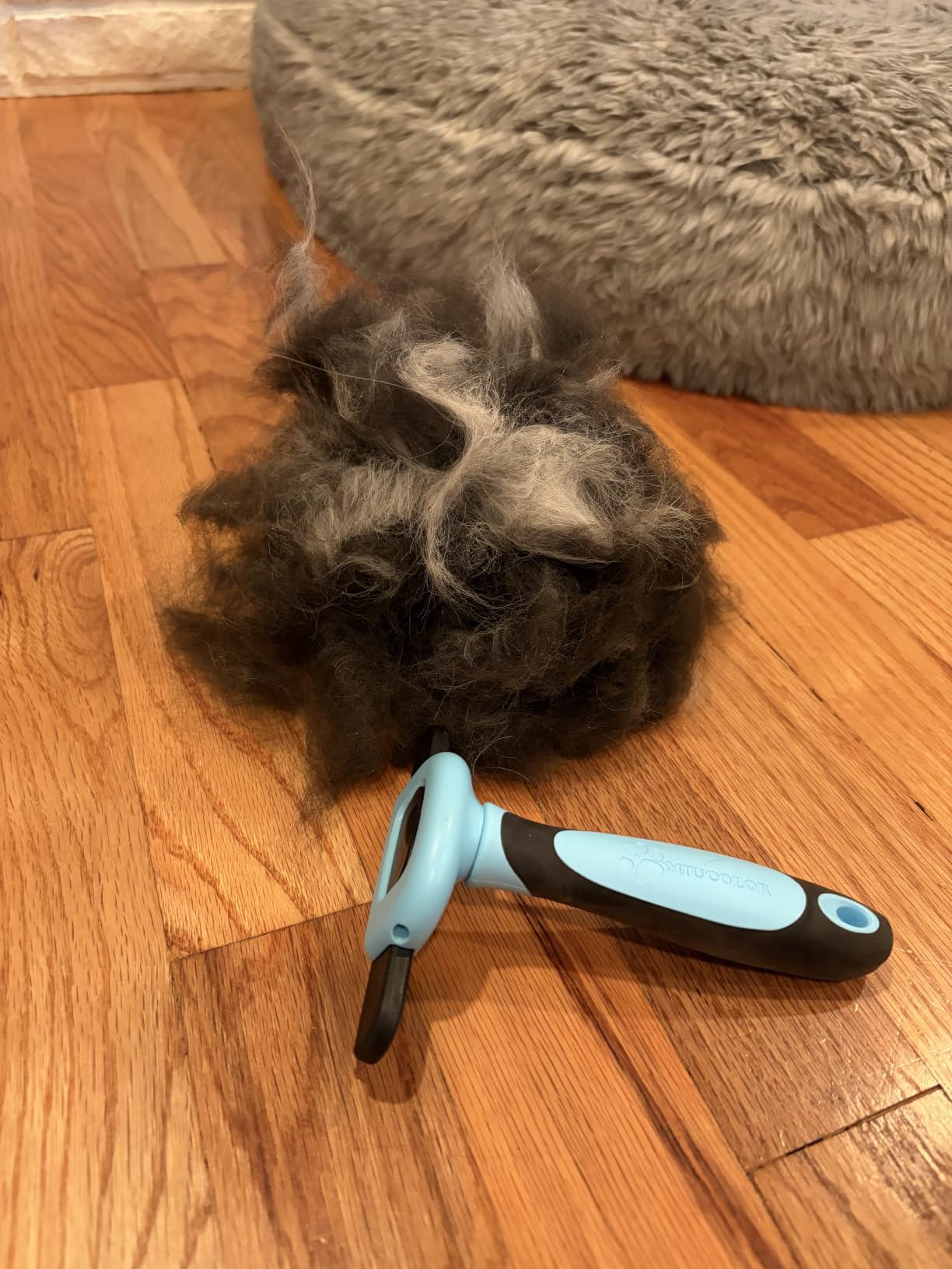 MIU COLOR Pet Grooming Brush, Deshedding Tool for Dogs & Cats, Blue customer photo 2
