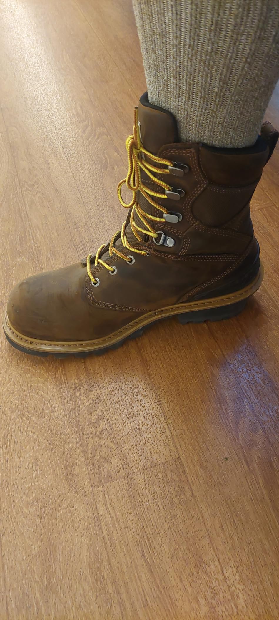 Carhartt 8” Waterproof Leather Logger Boot – Composite Toe Work Boots for Men with Goodyear Welt, Slip-Resistant Outsole, EH Rated customer photo 2