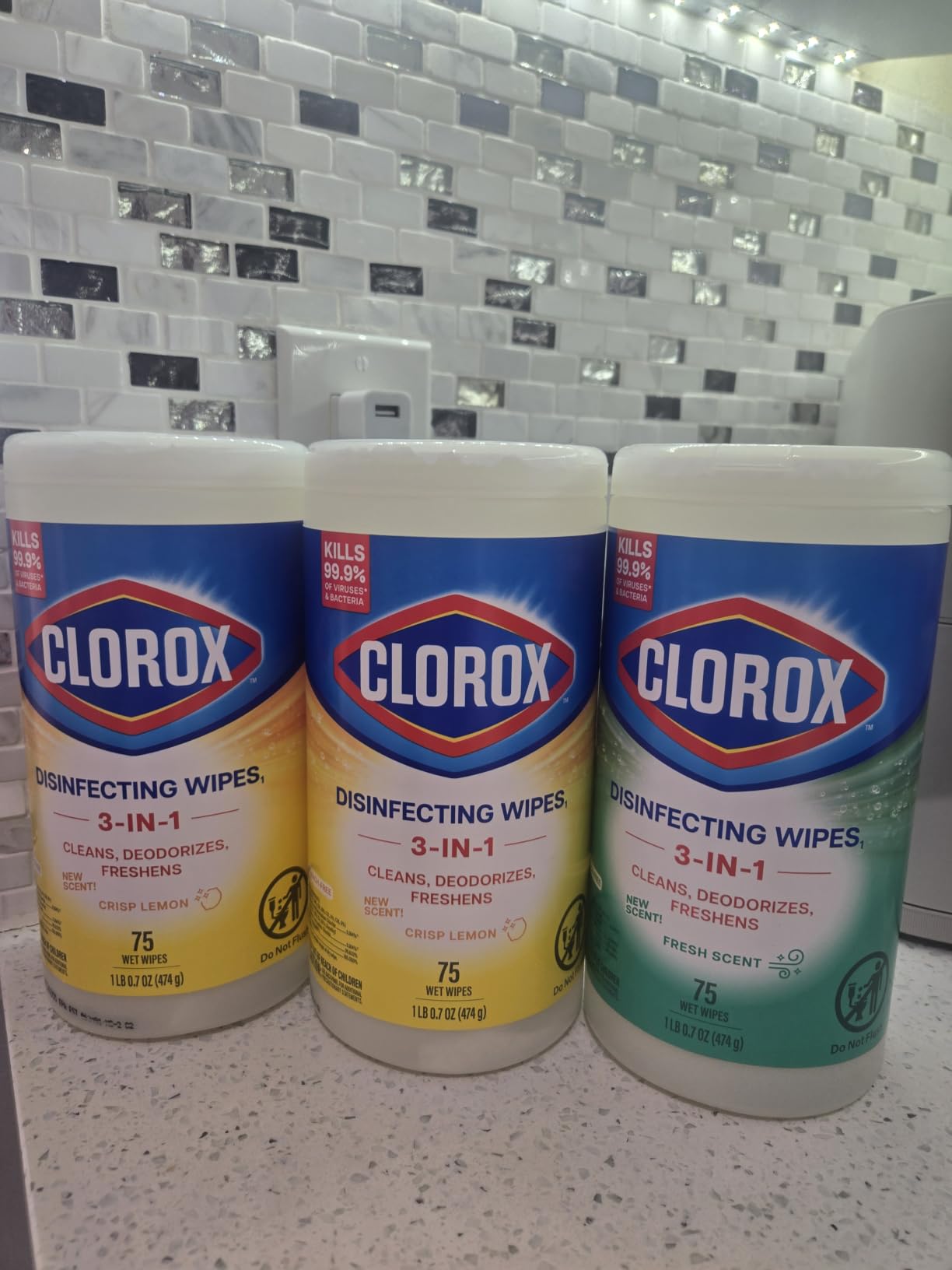 Clorox Disinfecting Wipes Cleaning Variety Pack, 75 Count, 3 Pack customer photo 1