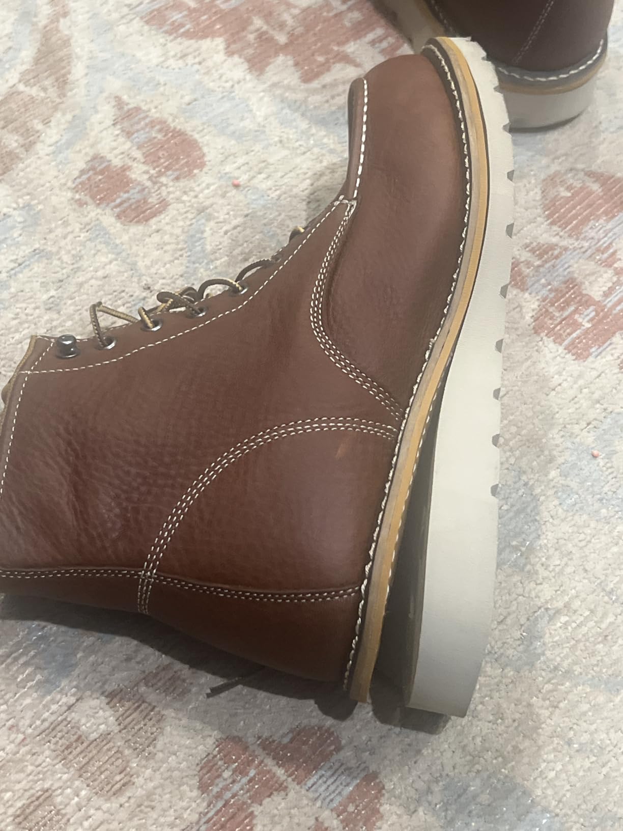 Carhartt Men's 6” Moc Toe Waterproof Work Boots - Oil-Tanned Leather Boots with FastDry Lining, Dual-Density Rubber Wedge Traction Outsole, EH Rated customer photo 1