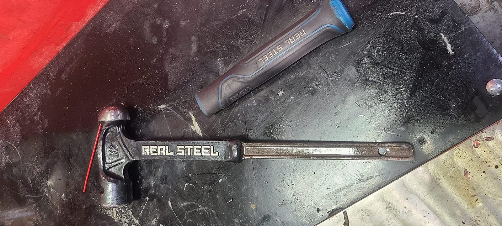 REAL STEEL Ball Peen Hammers 16 Oz Onepiece Forged Steel Ball Pein Hammer 0518, Black customer photo 2