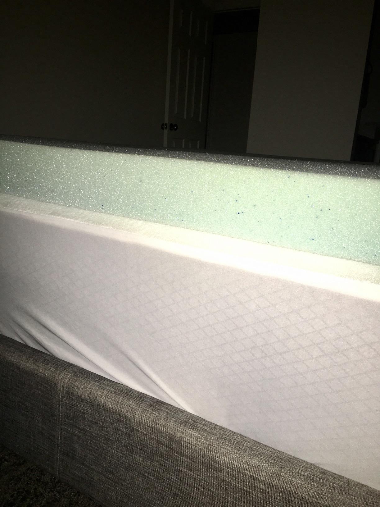 Lucid 4 Inch Memory Foam Mattress Topper, Queen Size – Cooling Gel Bed Topper – Preassure-Relieving Ultra Plush Feel – Ventilated Breathable Design – CertiPur Certified - Dorm Room Essentials customer photo 2