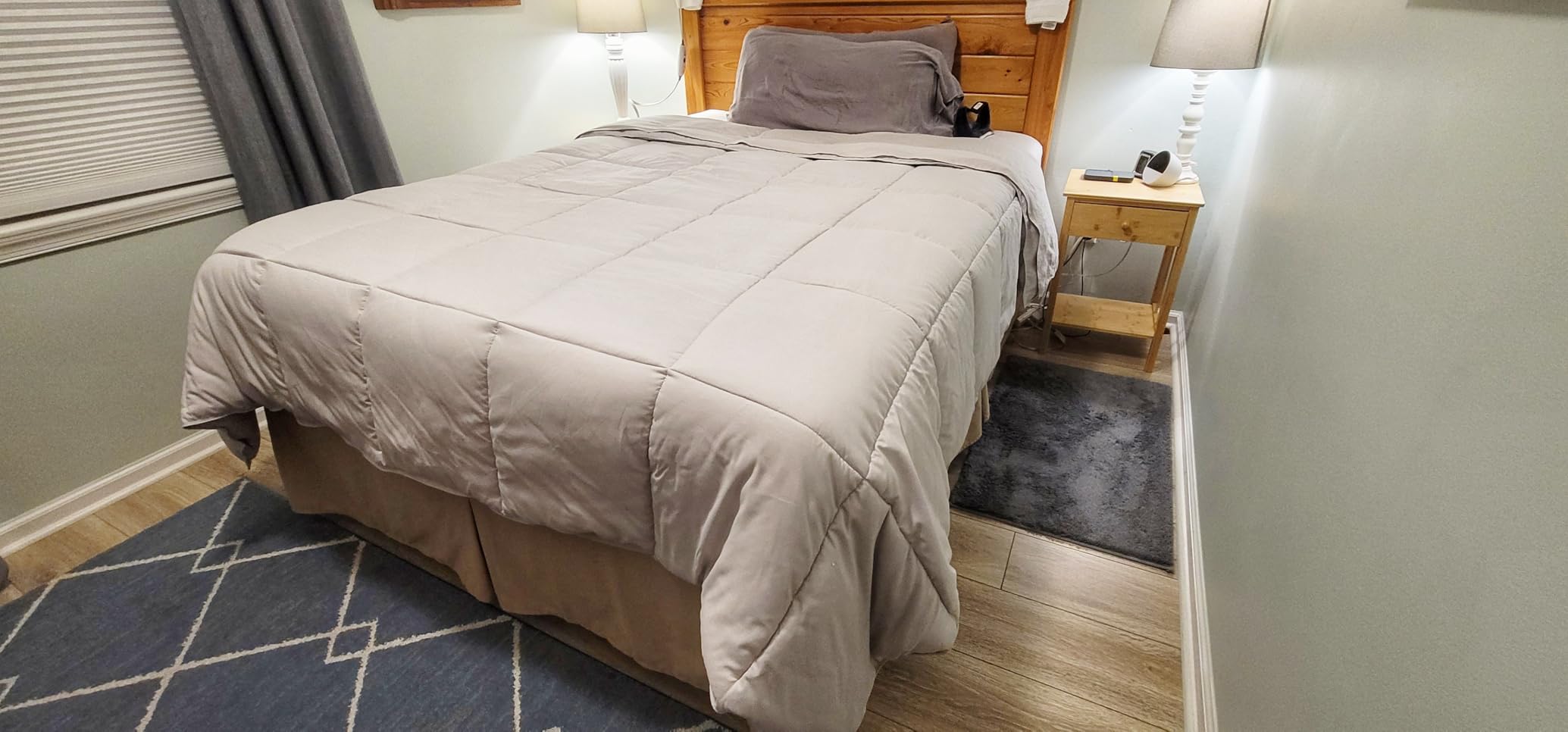 Bare Home Queen Comforter Set - 1800 Ultra Soft (Queen, Grey) customer photo 2