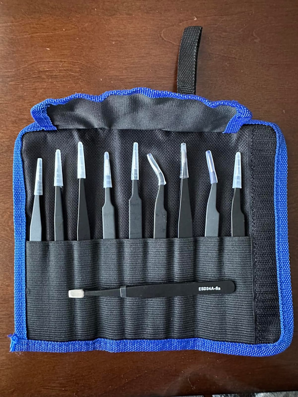 Tweezers Precision Set,Easily Life 10pcs ESD Tweezers Set, Anti Static Stainless Steel Anti Magnetic Tweezers Set with Storage Bag for Craft,Electronics Repair,jewelry repair,Laboratory Work,etc customer photo 2