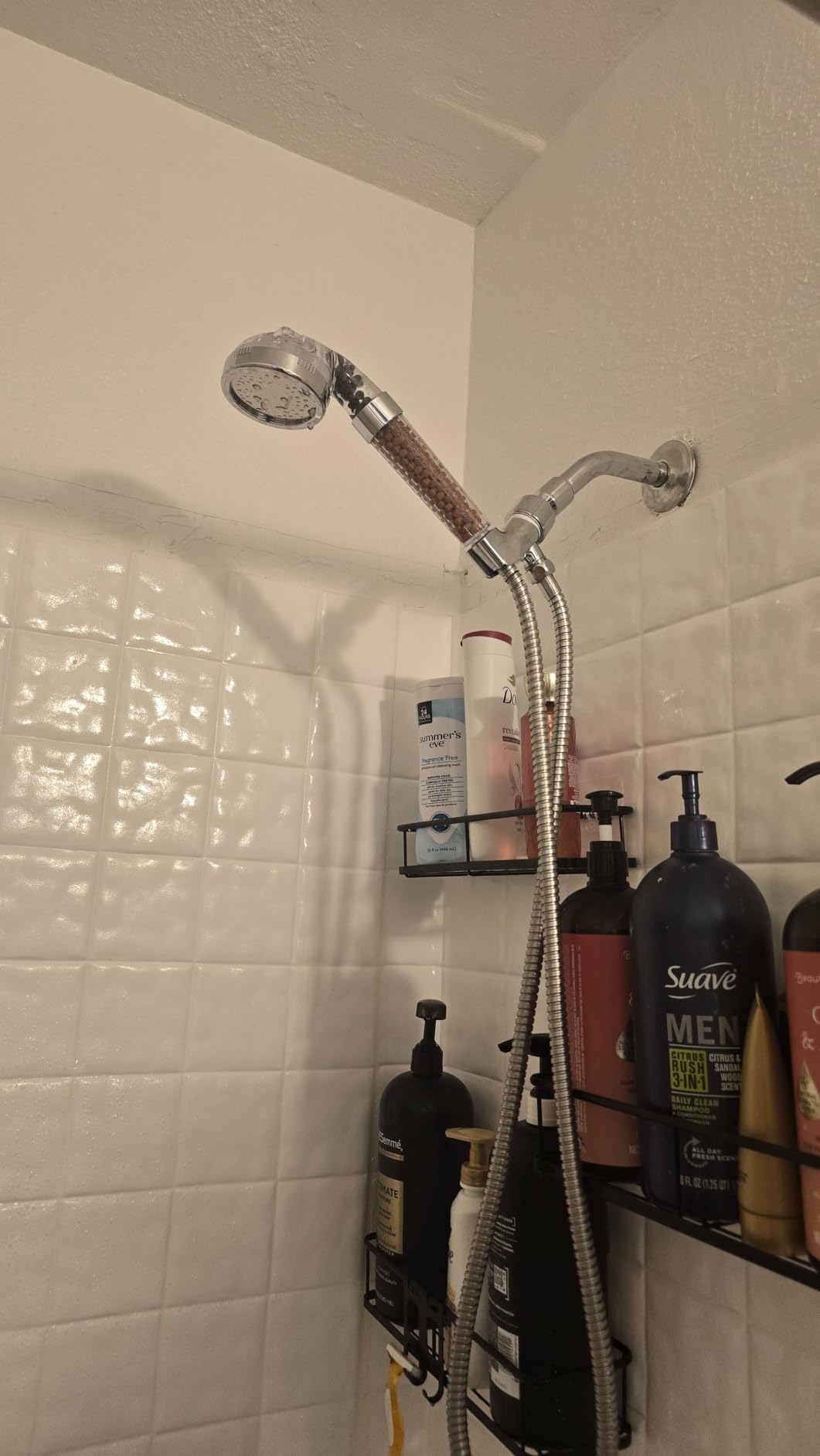 NOSAME Shower Head, Filter Filtration High Pressure Water Saving 3 Mode Function Spray Handheld Showerheads for Dry Skin & Hair customer photo 1