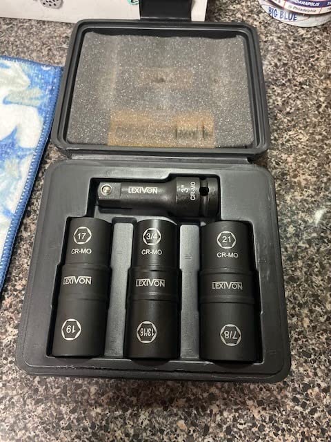 LEXIVON Impact Socket Set, 6 Total Lug Nut Size | Innovative Flip Socket Design Cover Most Commonly Inch & Metric Used Sizes | Cr-Mo Steel = Fully Impact Grade (LX-111) customer photo 2