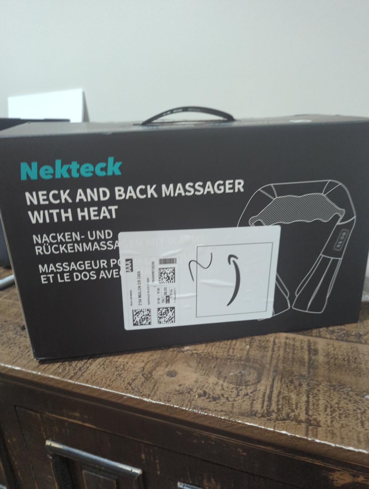 Nekteck Shiatsu Neck Massager with Heat for Pain Relief, NOT Cordless customer photo 1
