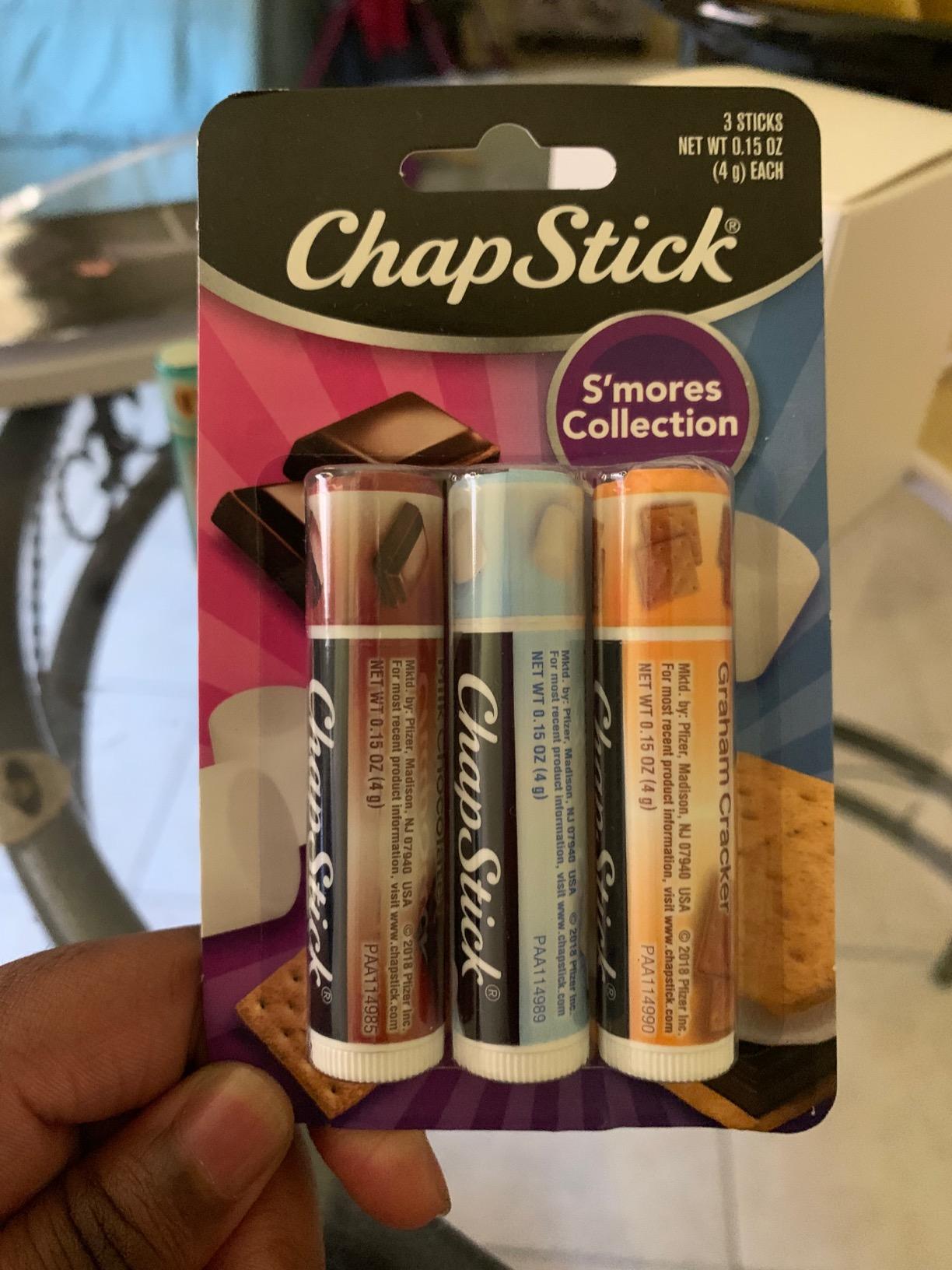 ChapStick S'more Collection Variety Pack Lip Balm Tube, Lip Care, 0.15 Ounce (Pack of 3) customer photo 1