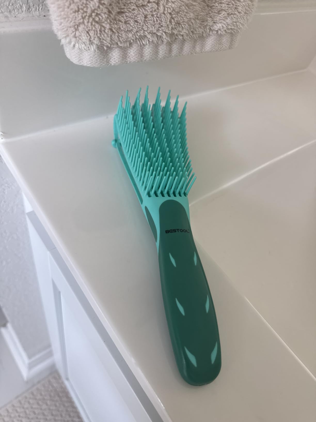 BESTOOL Hair Brush, Detangling Brush for Natural Black and Curly Hair (Pink, Afro 3/4abc), Ideal for Wet or Dry Hair customer photo 2