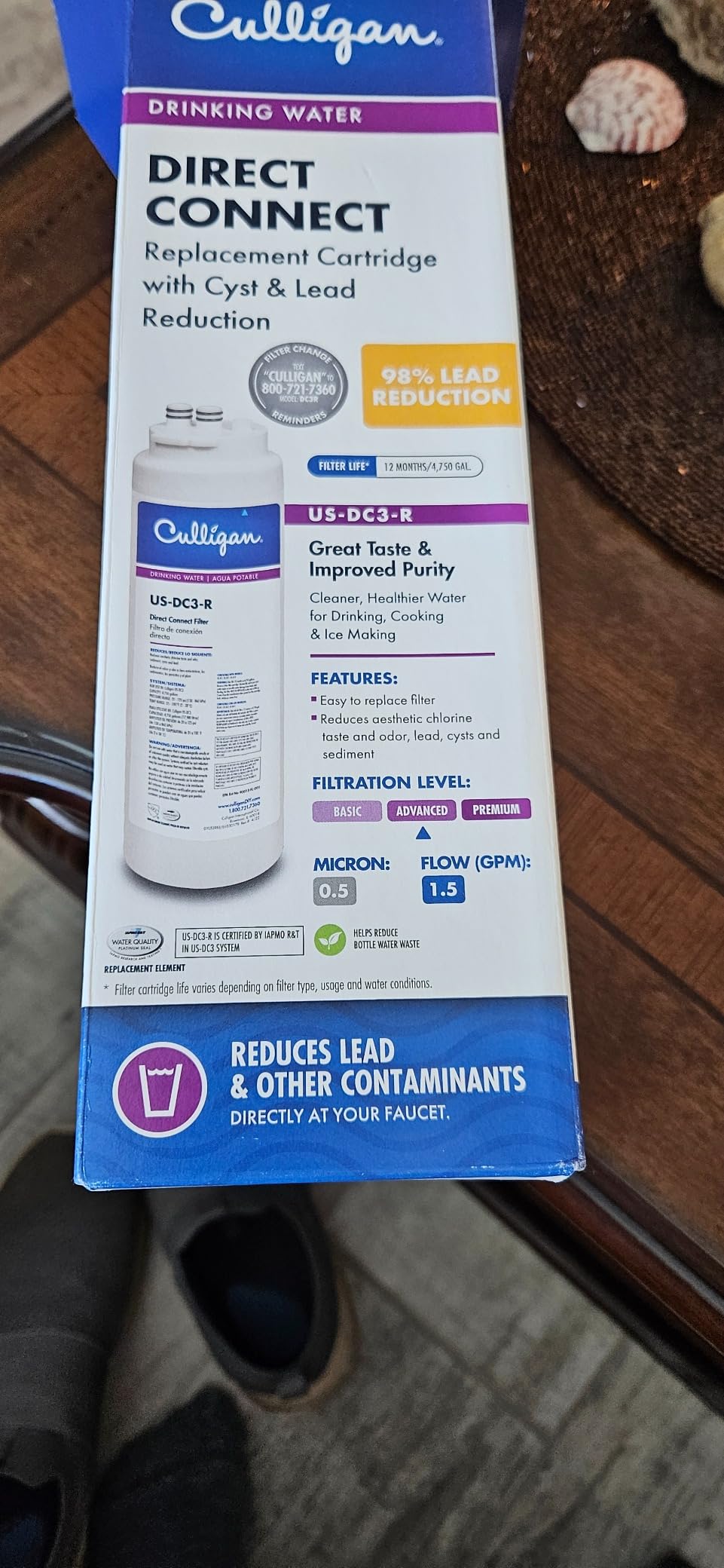Culligan US-DC3-R Under Sink Water Filter, 0.5 Micron, Lead & Chlorine customer photo 1