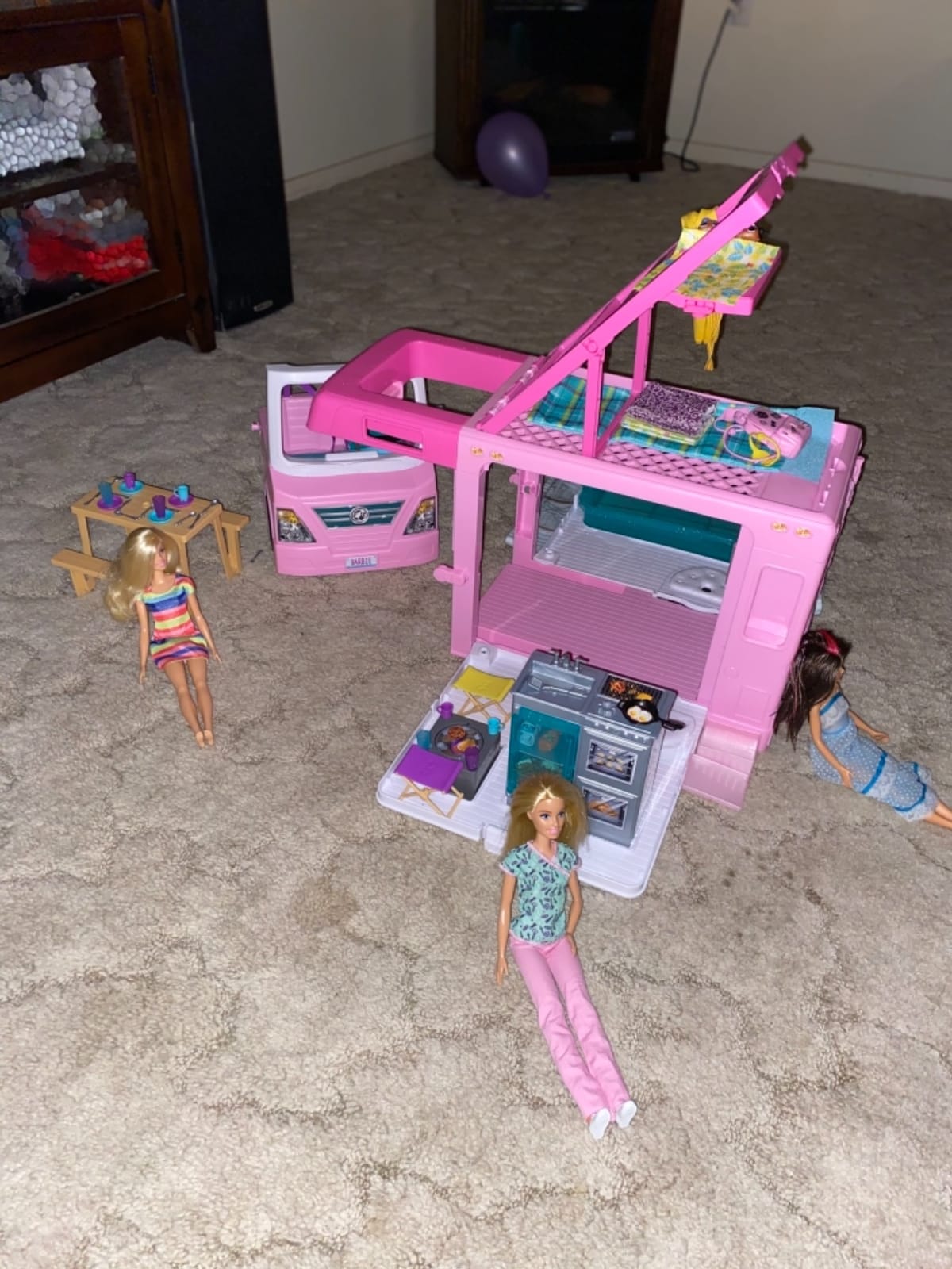 Barbie 3-in-1 DreamCamper Vehicle, Approx. 3-ft, Transforming Camper with Pool, Truck, Boat and 60 Accessories, Makes a Great Gift for 3 to 7 Year Olds customer photo 2
