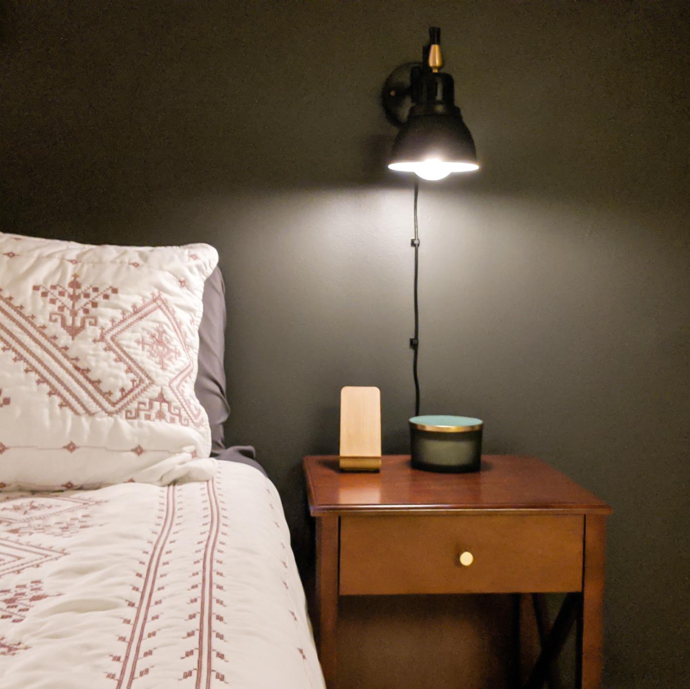 TRLIFE Plug in Wall Sconces, Dimmable Wall Sconces Retractable Swing Arm Wall Lamp with 6FT Plug in Cord and Dimmer Knob On/Off Switch, E26 Base, UL Listed(2 Pack) customer photo 2
