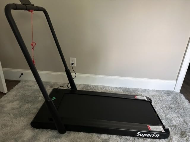Goplus 2 in 1 Folding Treadmill, 2.25HP Under Desk Electric Superfit Treadmill, Installation-Free with APP Control, Remote Control, Bluetooth Speaker, LED Display, Walking for Home customer photo 1