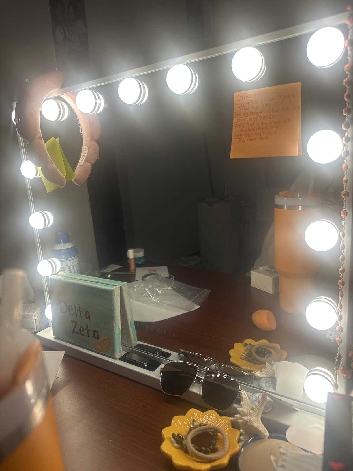 FENCHILIN Vanity Mirror with Lights and Bluetooth Speaker 22.8