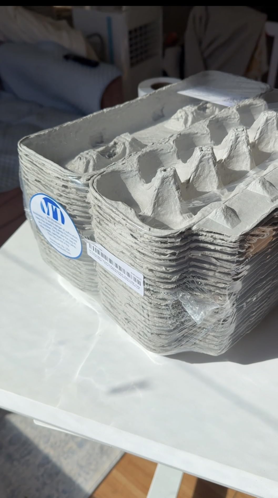 MT Products Blank Natural Pulp Egg Cartons Holds Up to Twelve Eggs - 1 Dozen - Strong Sturdy Egg Crate Cardboard Material Perfect For Storing Extra Eggs (25 Pieces) - Made in the USA customer photo 2