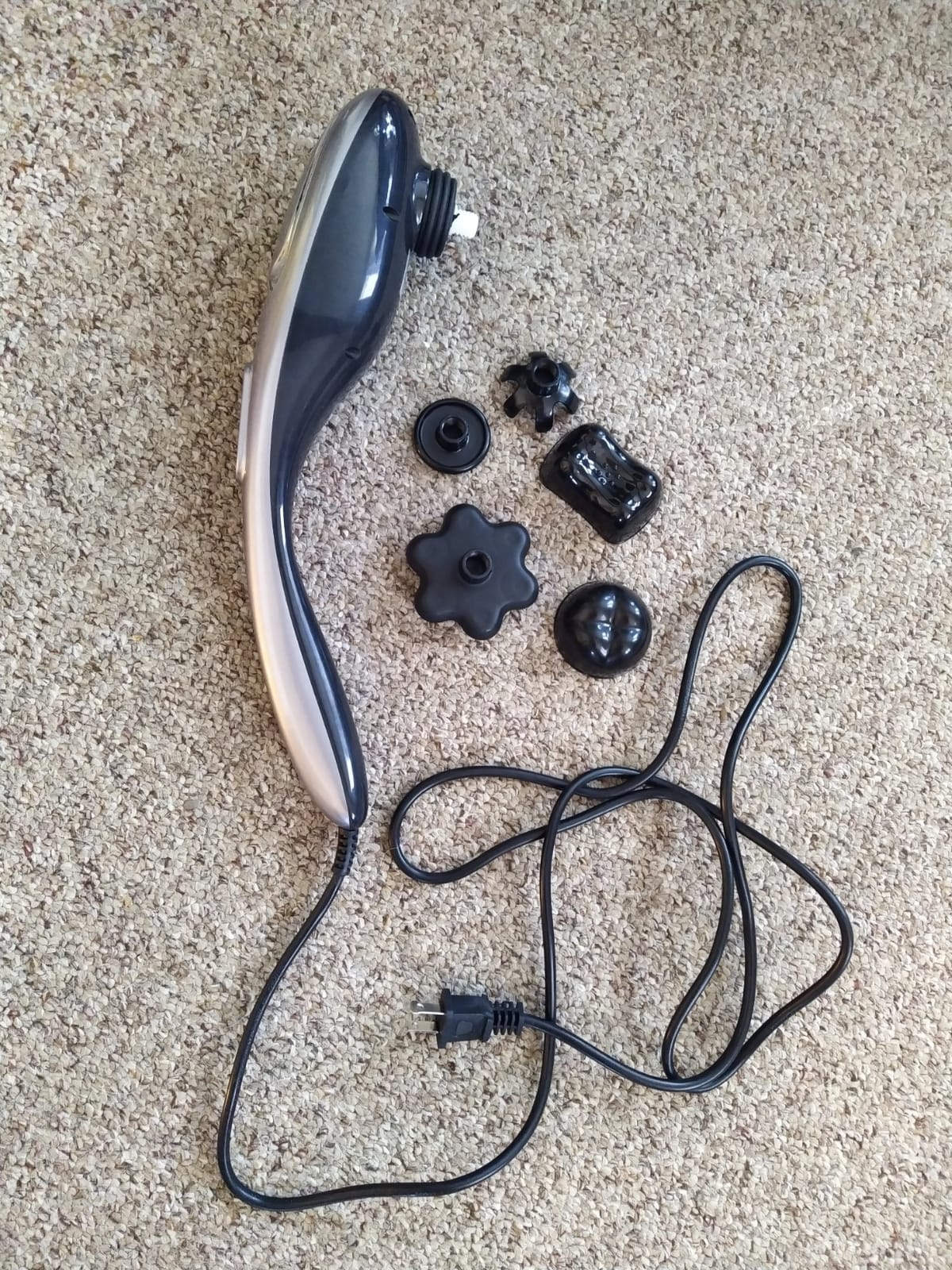 MEGAWISE Handheld Percussion Massager for Back, 3600 RPM, 5 speeds, 7 Heads customer photo 1