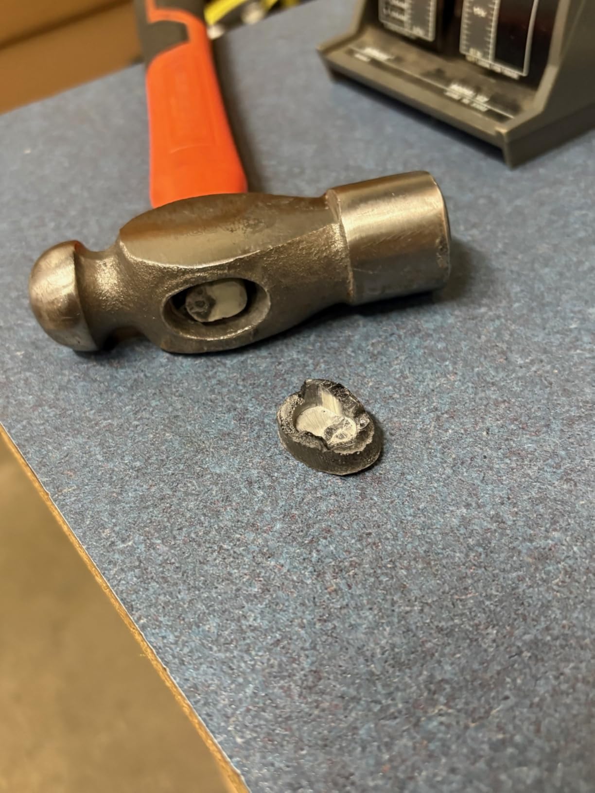 Edward Tools Ball Peen Hammer 16 oz. - Forged Fine Grain Steel Head - Ergonomic Rubber Cusion Grip - Fiberglass Shock Absorbing Shaft - Pein Hammer - Metal Work, Rounding, Blacksmith Hammer, Mechanics customer photo 2