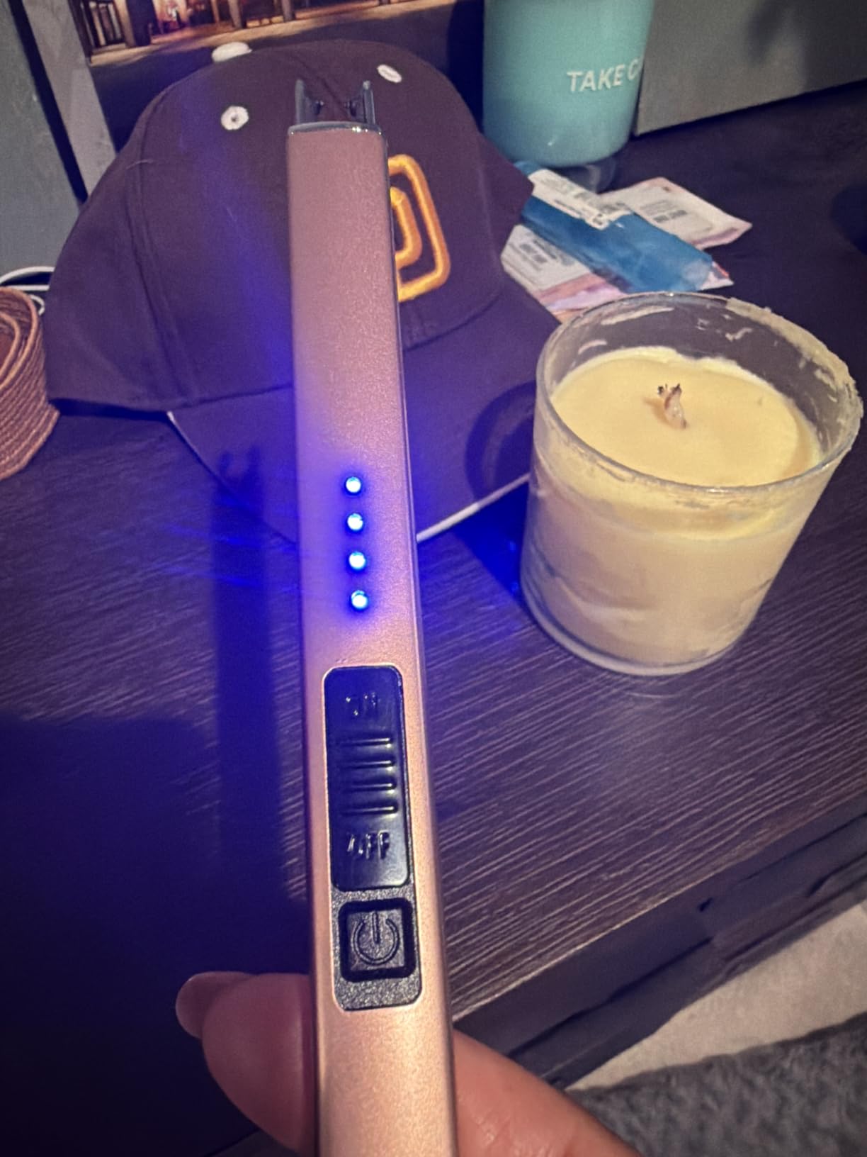 FUKKUDA Electric Arc Candle Lighter with Safety Switch - USB Rechargeable, Windproof & Flameless for Romantic Evenings, Valentine's Day Gift & Stocking Stuffer (Obsidian Black) customer photo 2