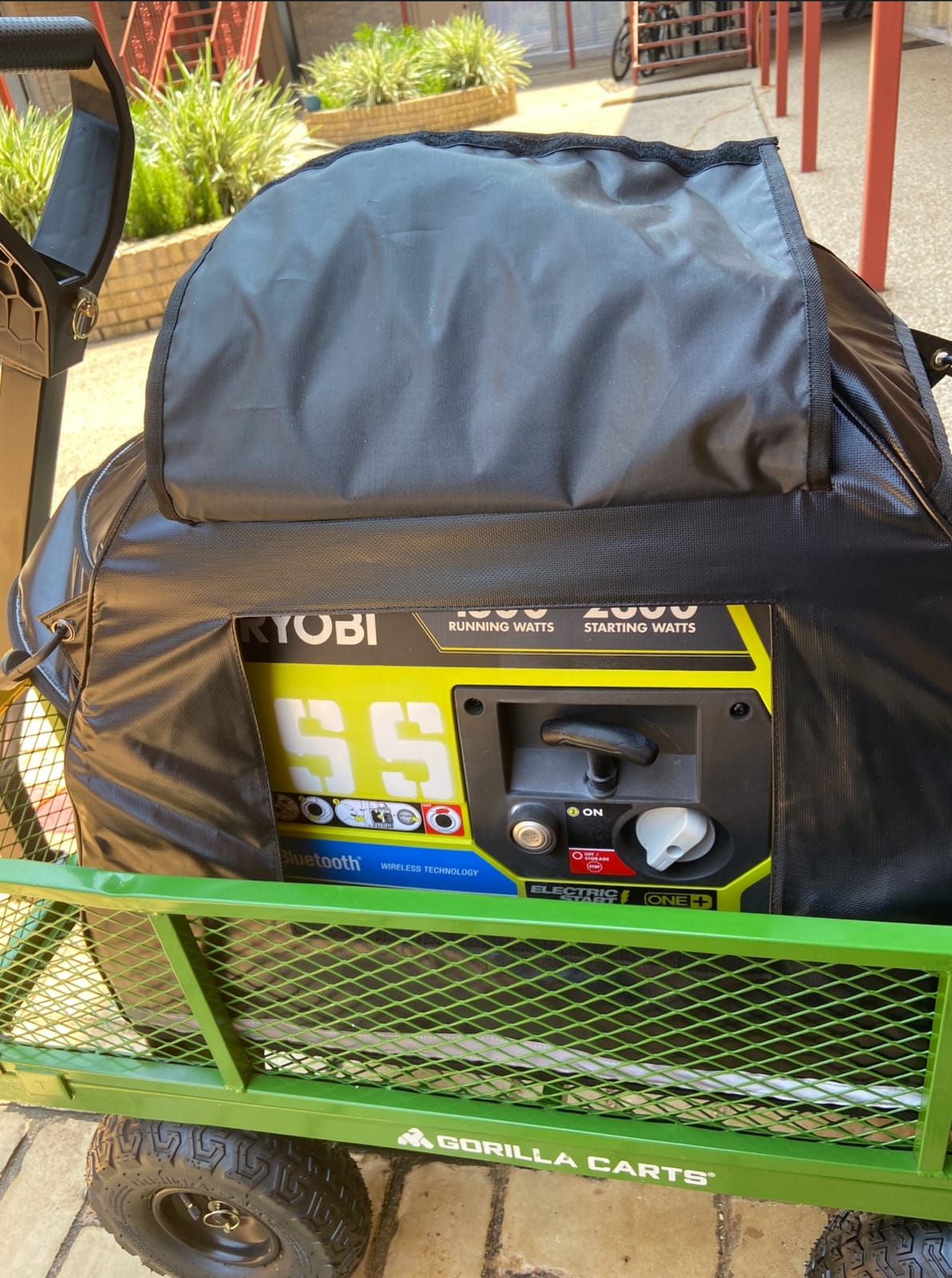 IGAN Small Inverter Generator Tent Cover While Running, Compatible for Honda and Most 1000~2300 Watts Generators, Portable Outdoor All-Weather Tarpaulin Cover for Rain, Black customer photo 1